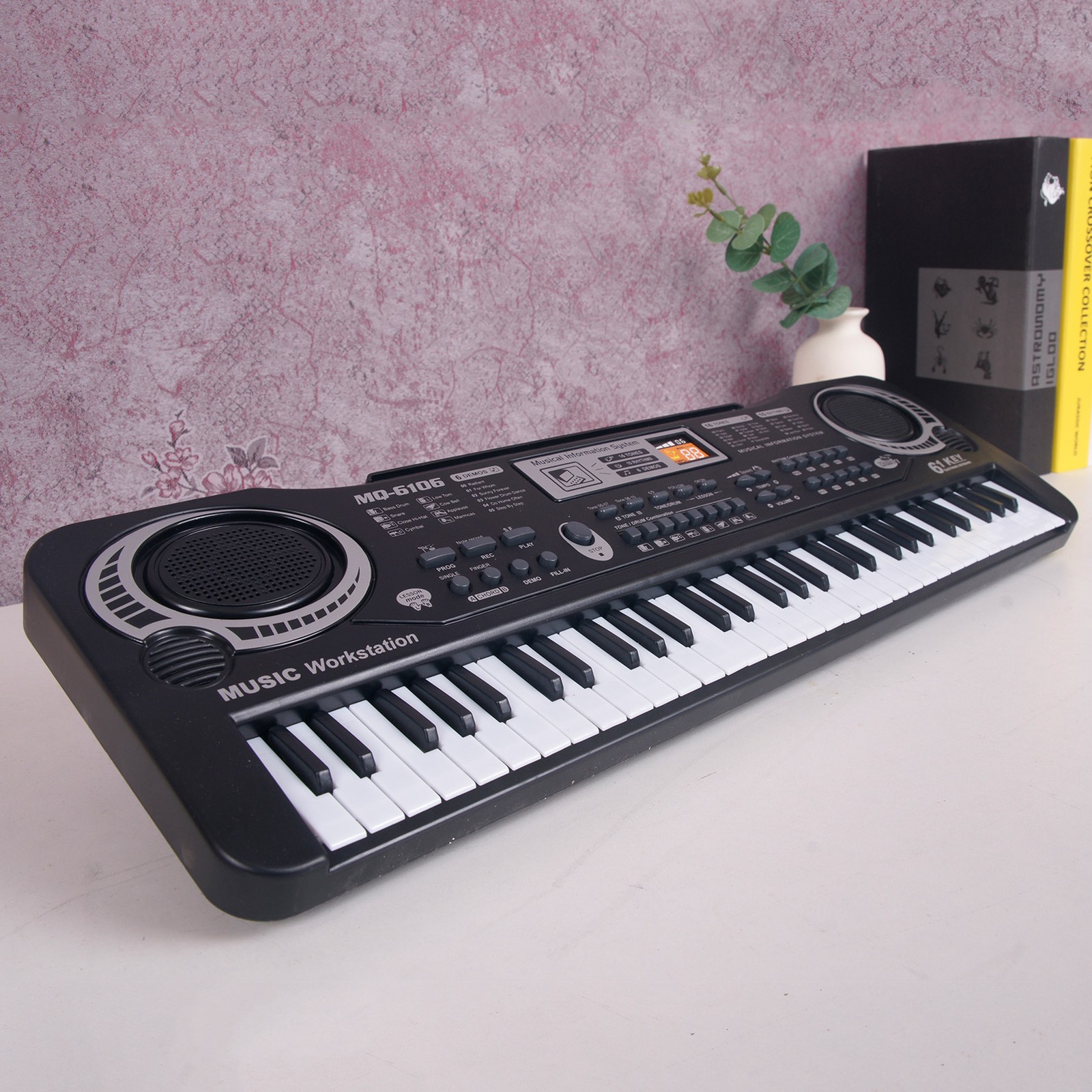 61 Keys Electronic Piano With Multiple Tones Rhythms Demos And Microphone