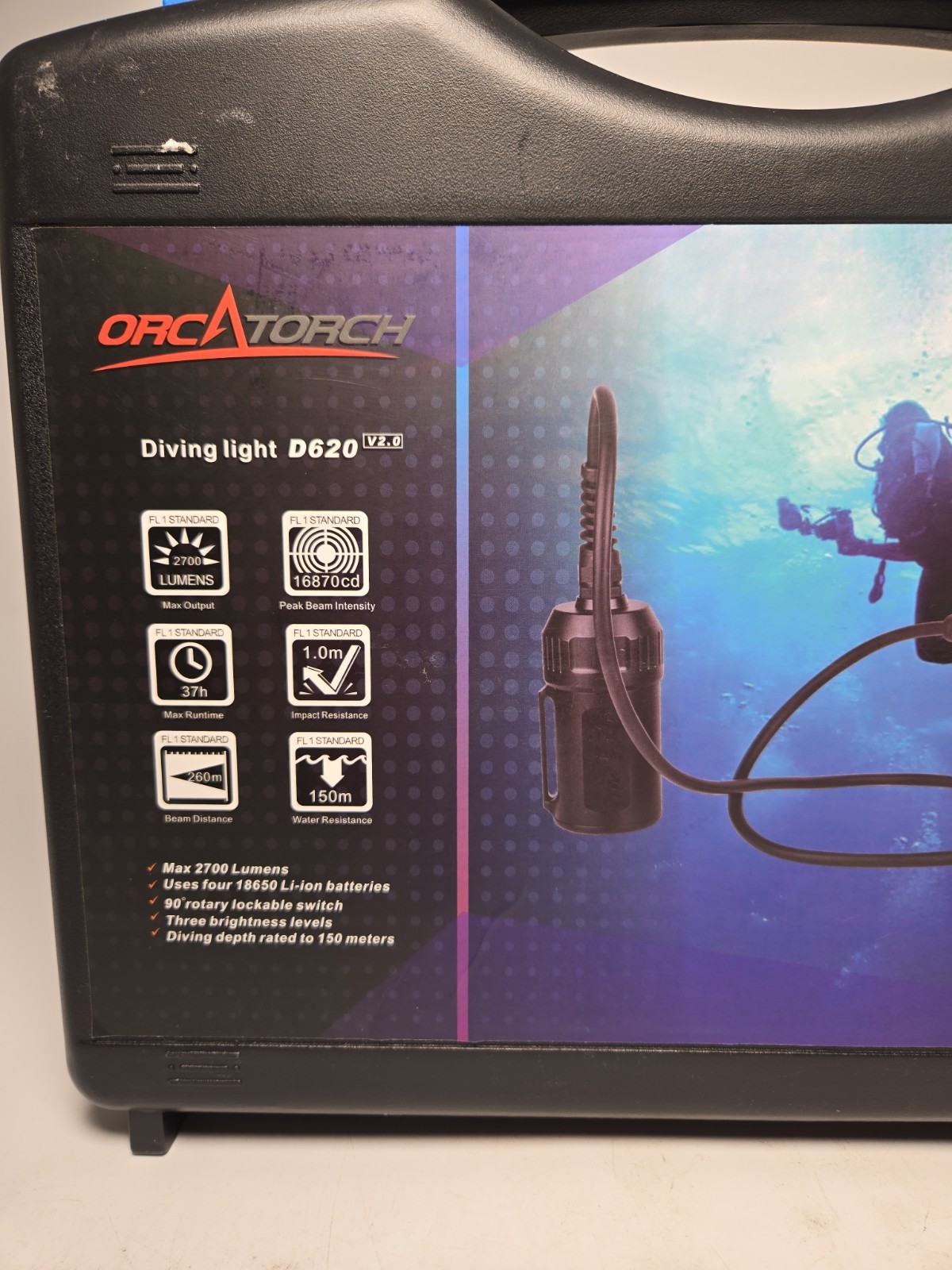 OrcaTorch D620 V2.0 2700 Lumens Canister Light