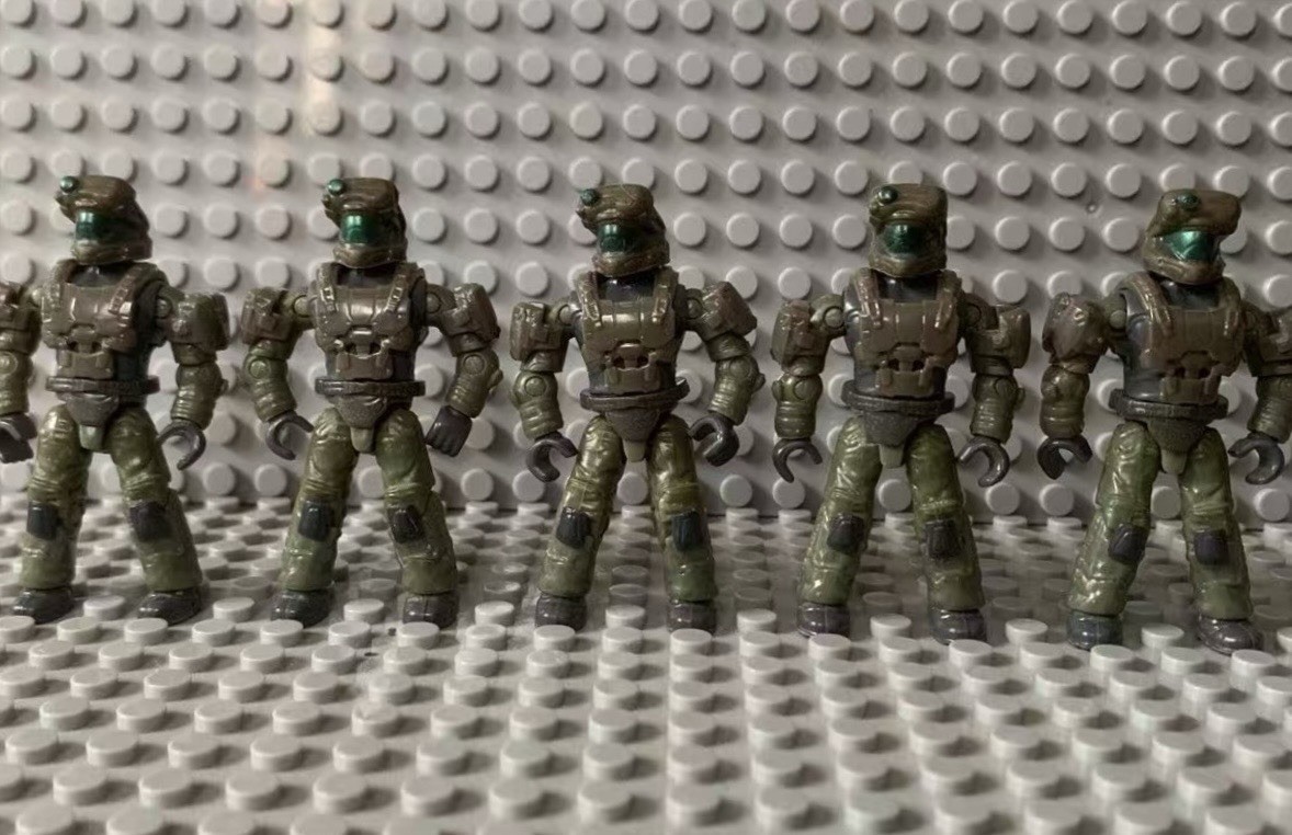 5x Mega Bloks Construx Halo Bloks Spartan Building Figures Toys Gifts