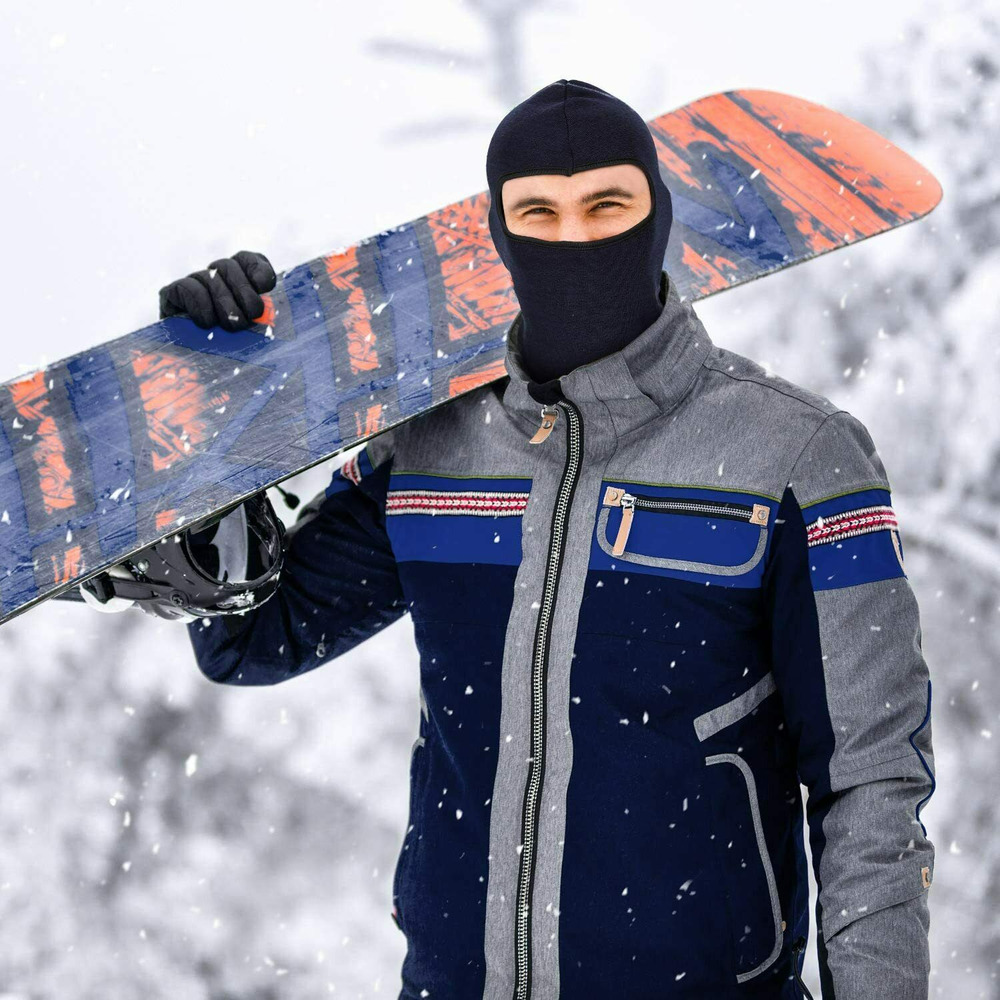 Winter Balaclava Neck Warm Windproof Fleece Ski Full Face Mask for Cold Weather
