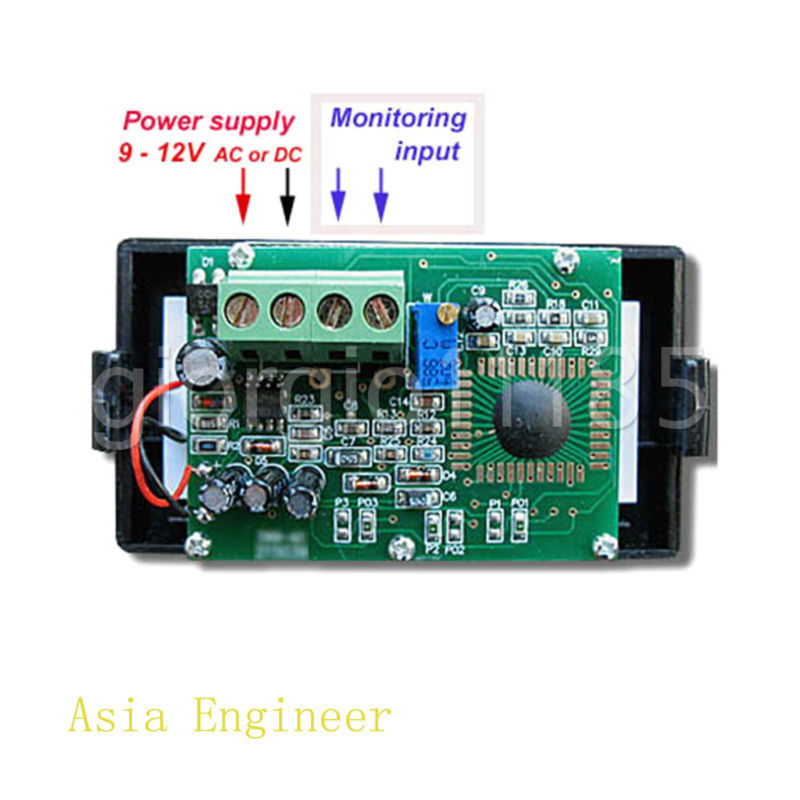 DC 18-70V LCD Digital Voltage Meter For 24V 48V Doesn't Require Power
