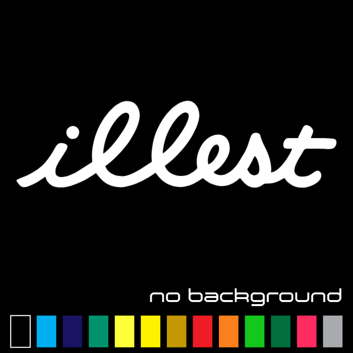 2x Illest Sticker Vinyl Decal Logo Ill Euro Drift Lowered Fatlace Stance JDM TDR