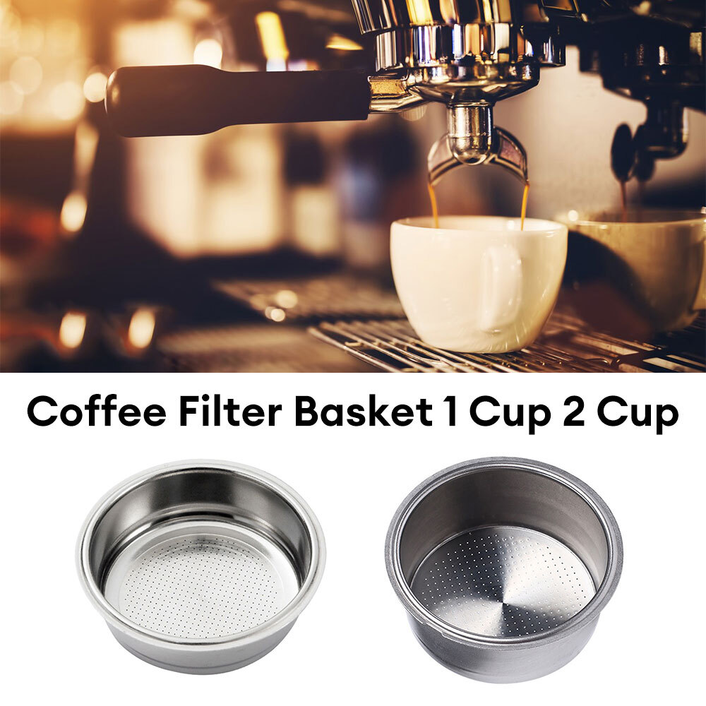 51mm Stainless Steel Coffee Filter Basket Non Pressurized For Breville Delonghi