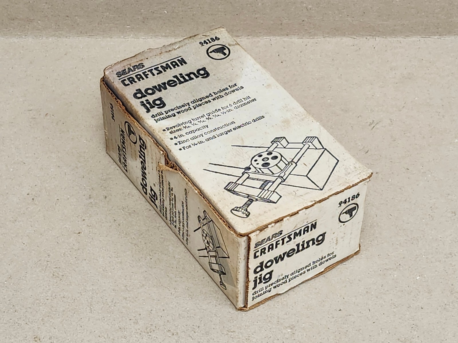 Sears Craftsman Revolving Turret Dowel Jig 9-4186 Vintage In Original Box