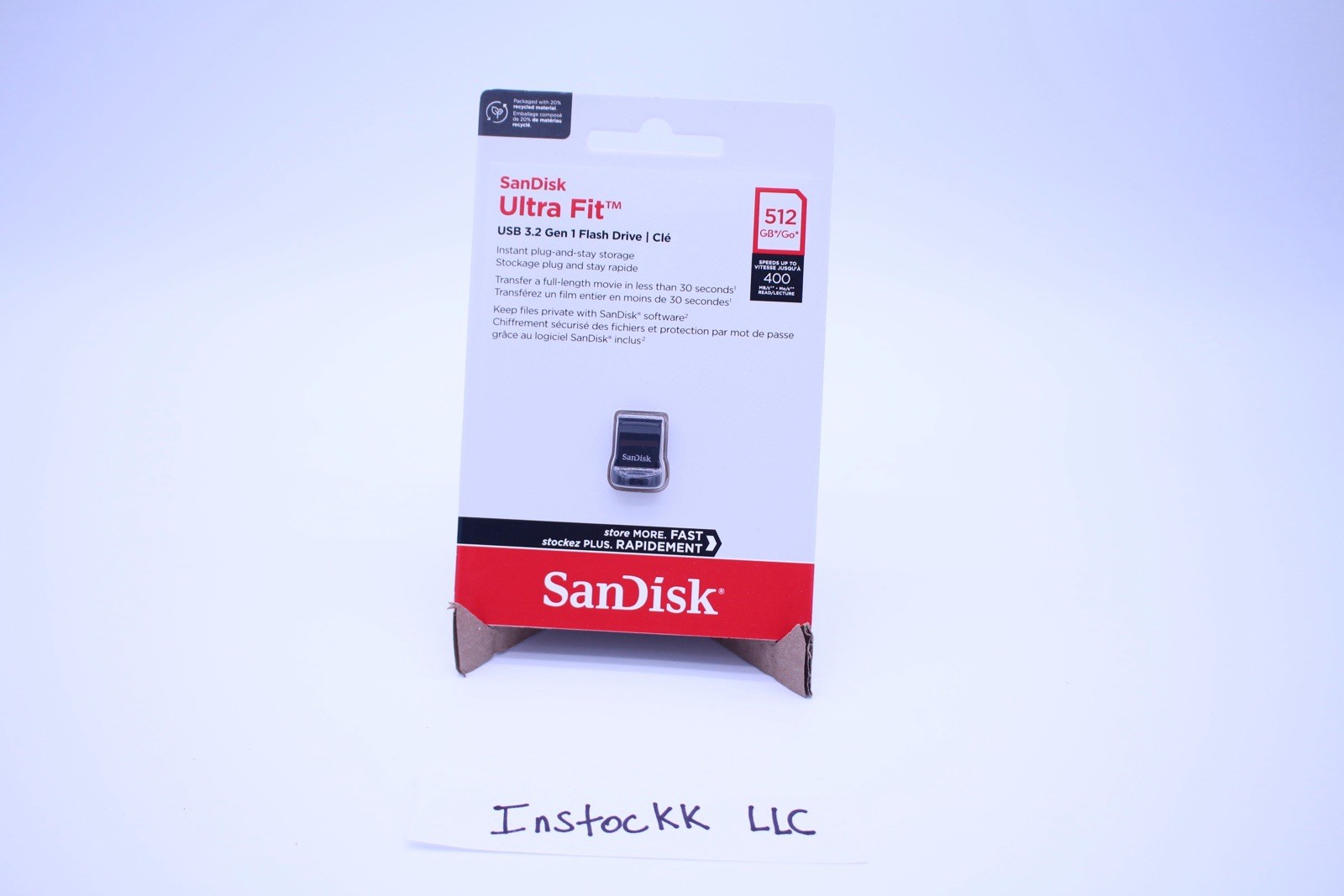 SanDisk 512GB Ultra Fit USB 3.2 Gen 1 Flash Drive - Up to 400MB/s, Plug-and-Stay