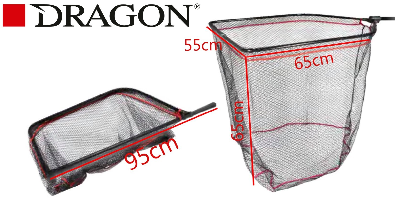 Dragon foldable  landing net. With rubberised mesh.pike,lure,fishing, 4 sizes