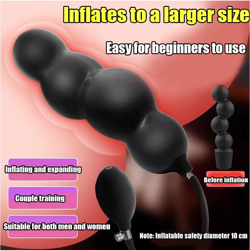 Huge Inflatable Bondage Pump Spreader Expander Silicone Cleaner Plug for Male-