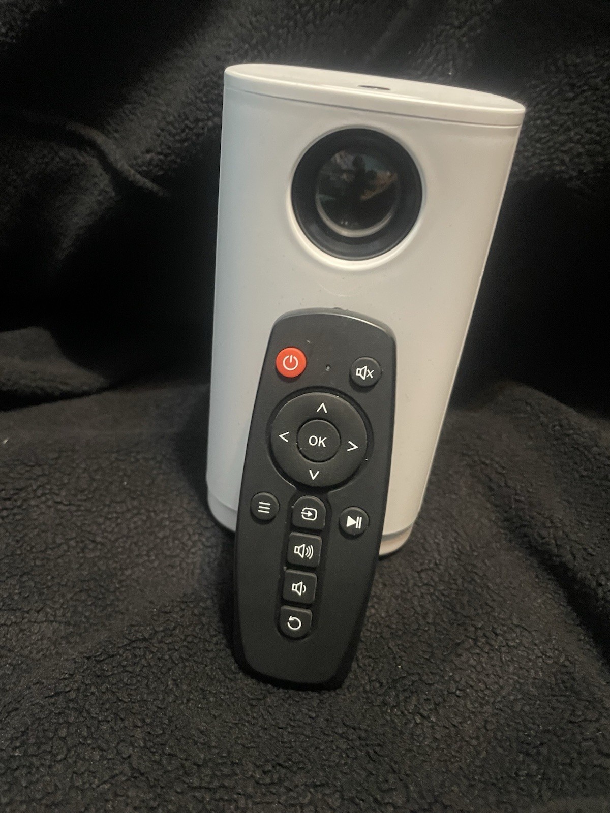 Portable Desktop Mini Projector with Remote Control, White/Black
