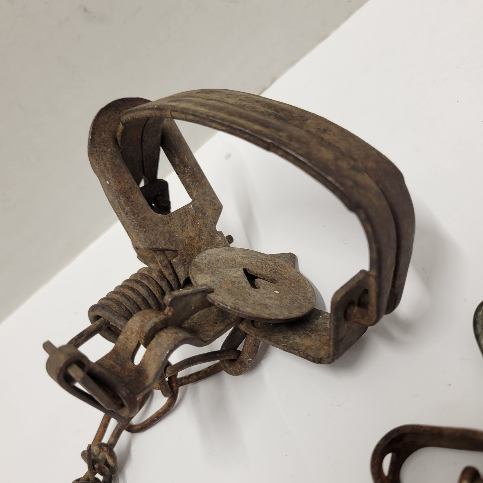 Vintage Steel Foot Traps. Coil Spring - Working Condition