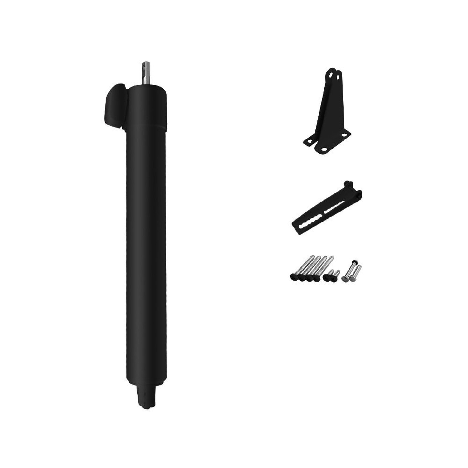 Touch 'n Hold Smooth - Heavy Duty Door Closer System (Black) Black