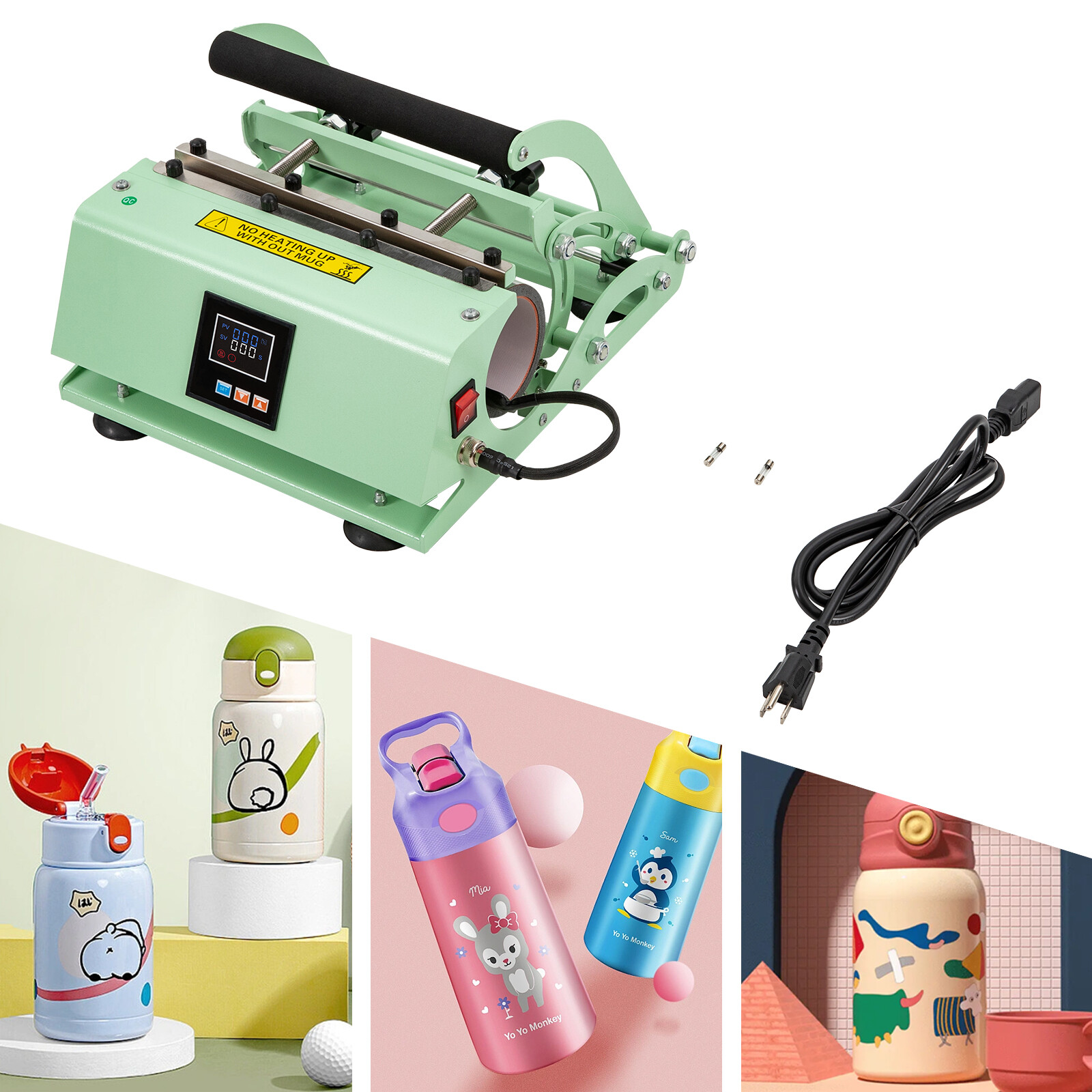 Mug and Tumbler Heat Press for 30OZ , Straight Tumbler Mug Sublimation Transfer！