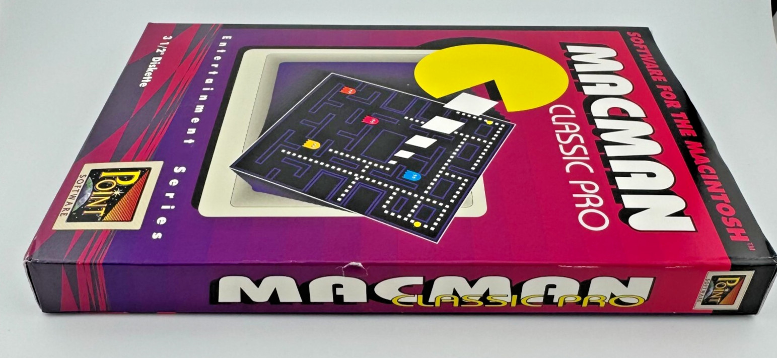 Macman Classic Pro by John Butler Open Box Complete Pac-Man MacIntosh Apple Mac