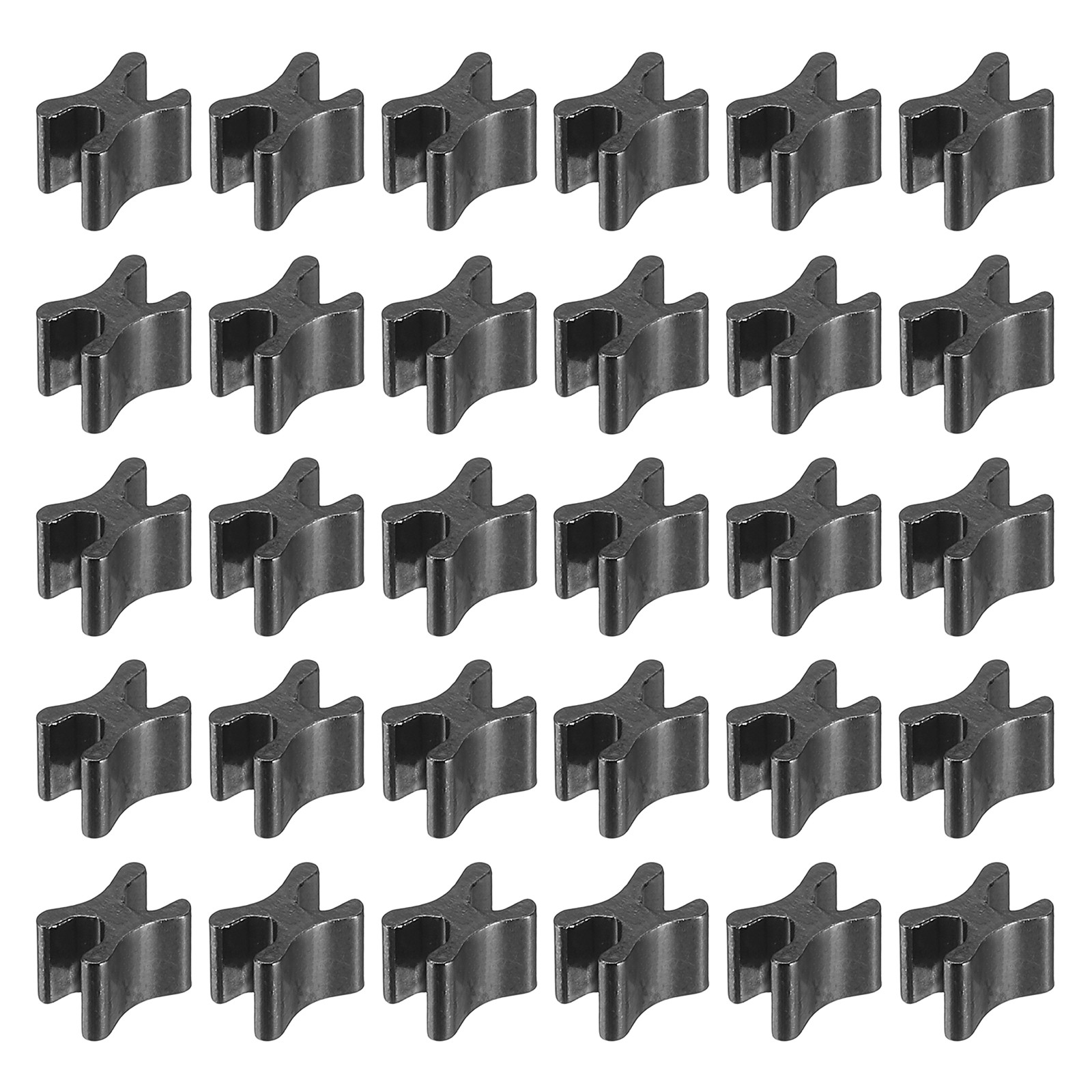 30 Pcs Zipper Slider Retainers, #3 Zipper Bottom Stoppers Closed-end, Black