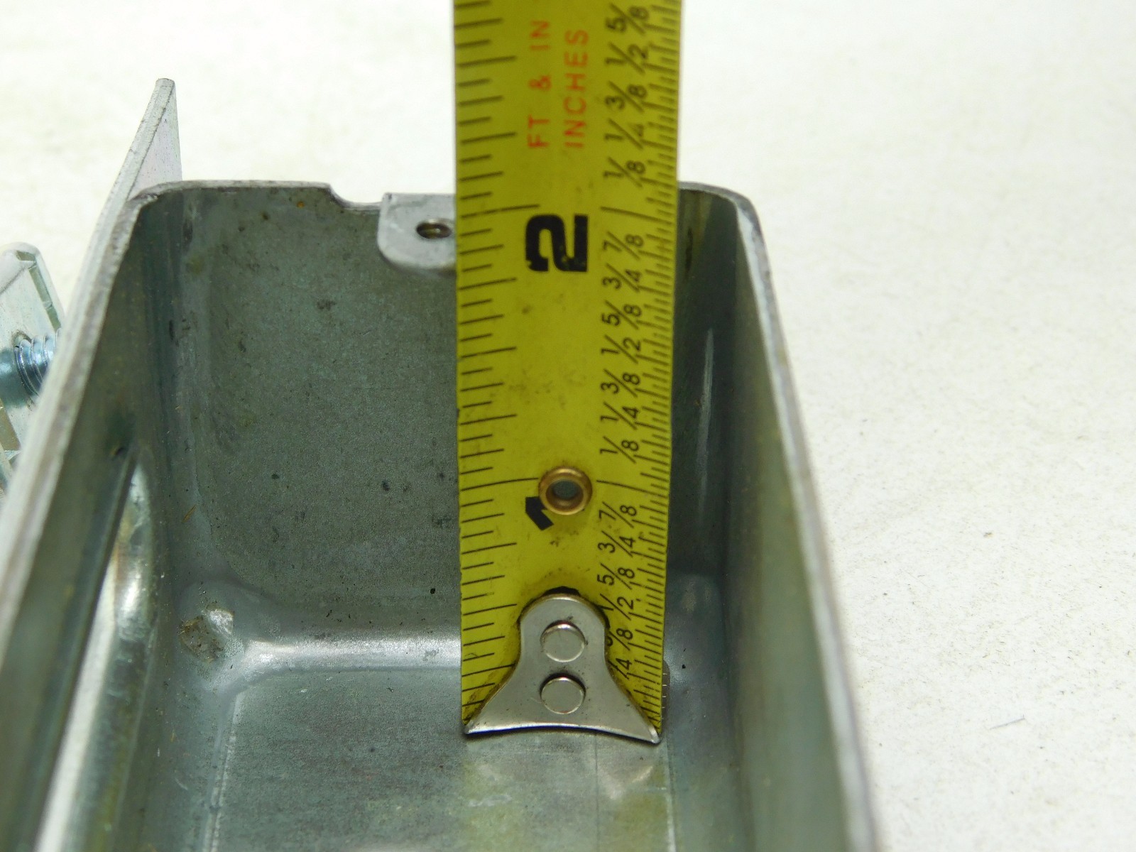 (1) NEW Outlet Box Bolt Down with Hardware - EF40 Electro Galvanized Clamp PO