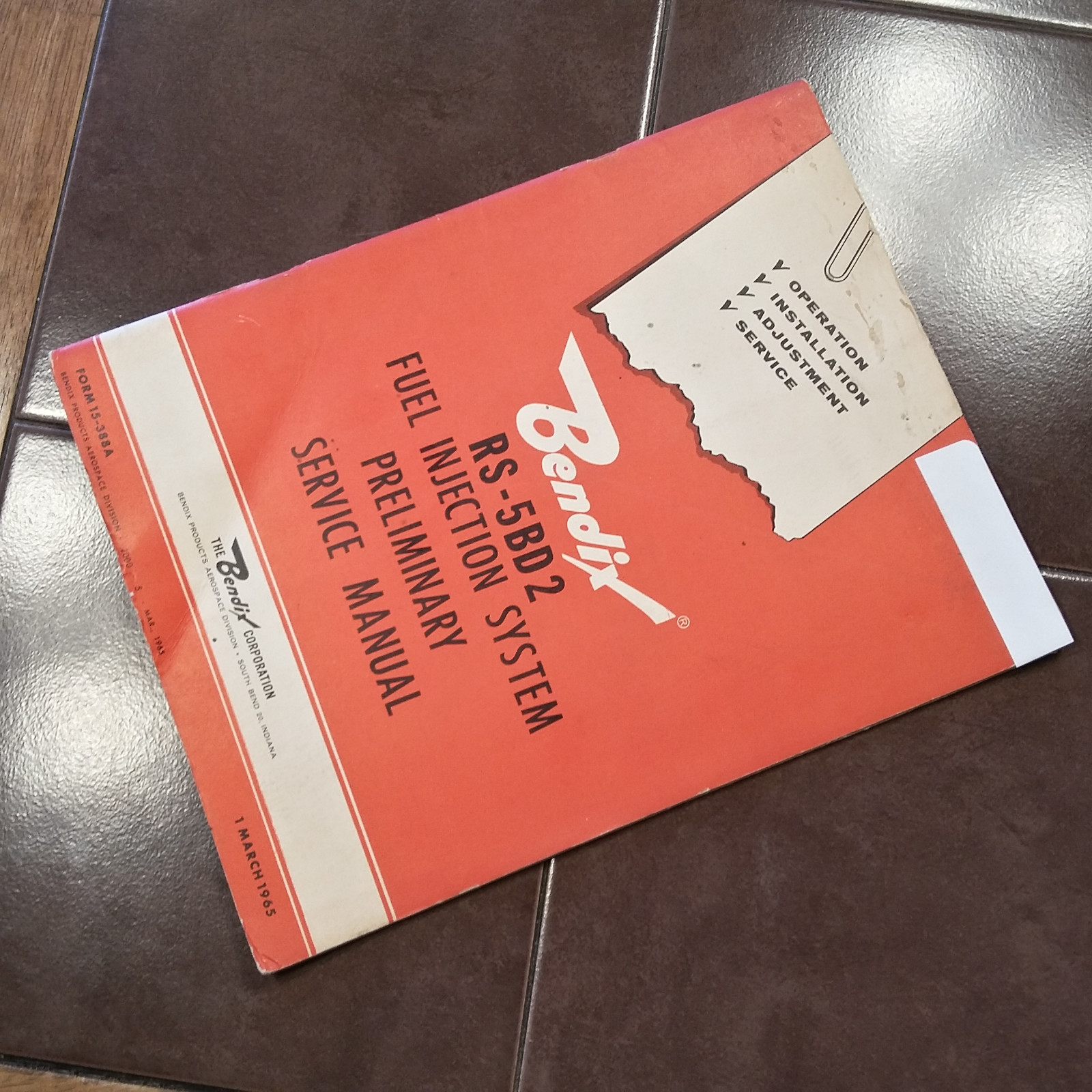 Bendix RS-5BD2 Fuel Injection Operation & Service Manual