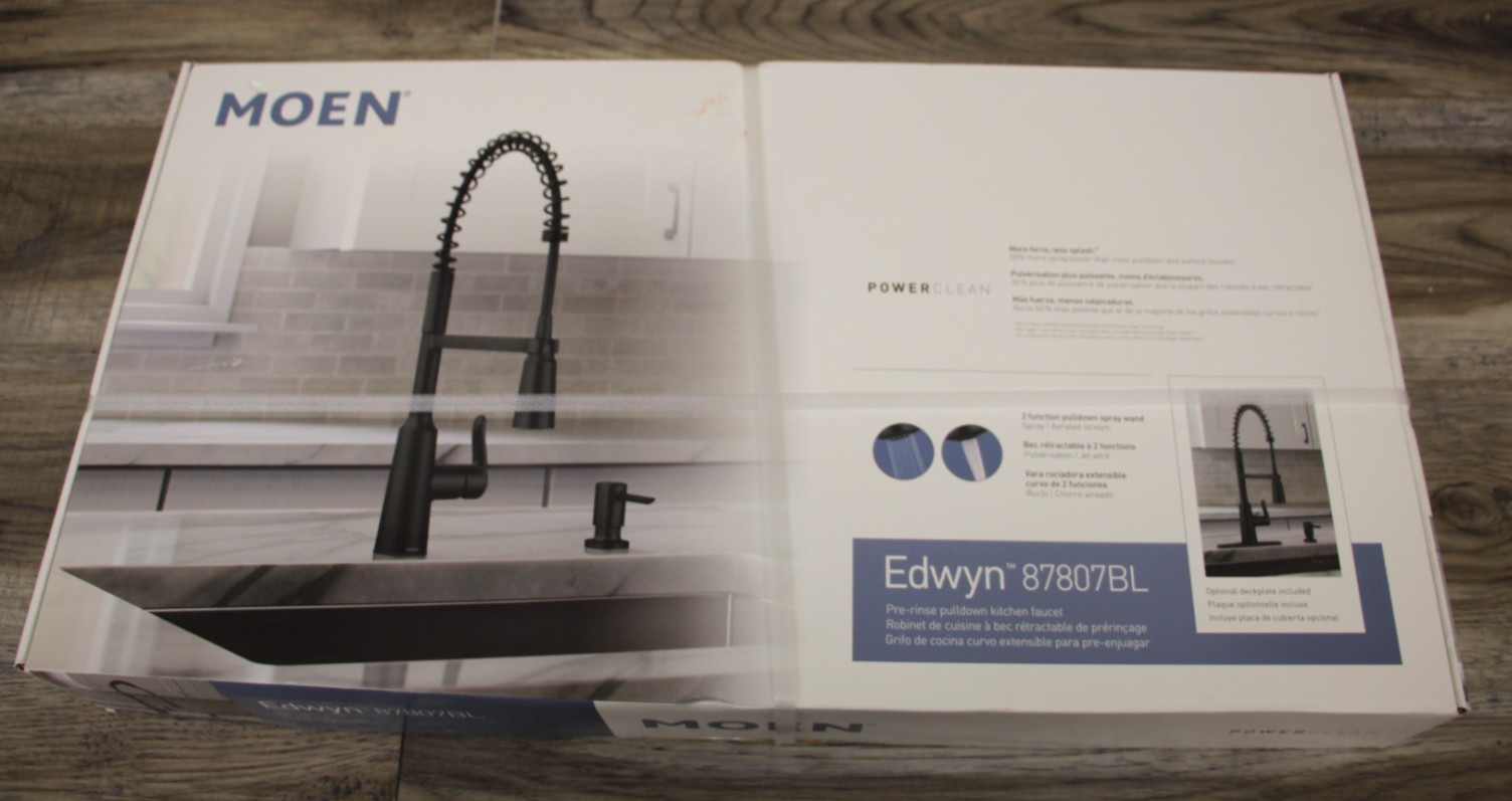 Moen Edwyn 87807BL Pulldown Kitchen Faucet - Matte Black