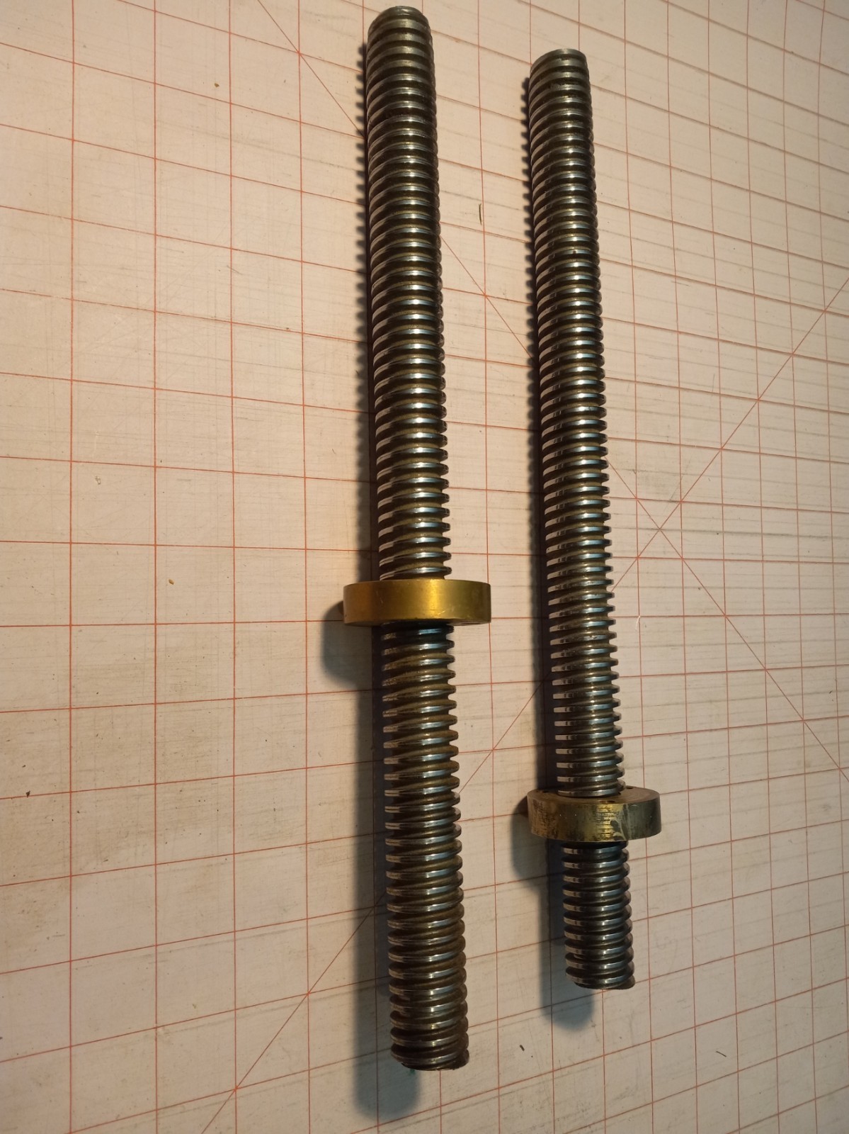 Thread rod 3/4 by 14 inches, with bronze treaded holder, for moveable seat