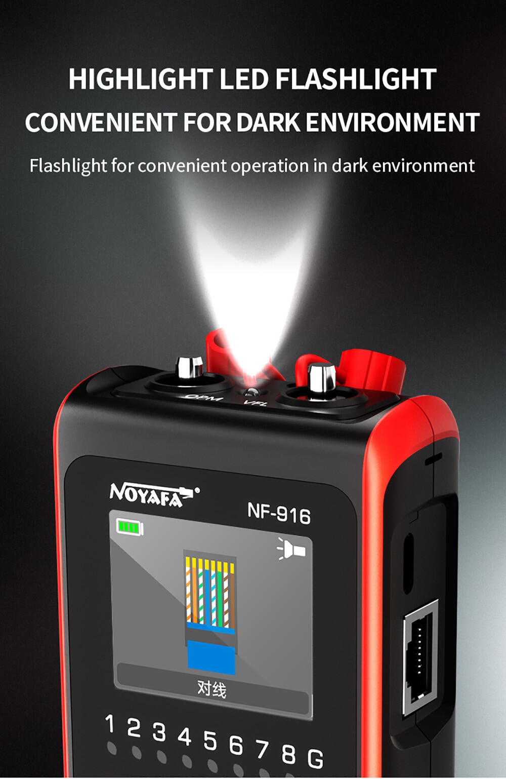 NOYAFA NF-916 Optical Meter VFL REF SC Visual Fault E7U4