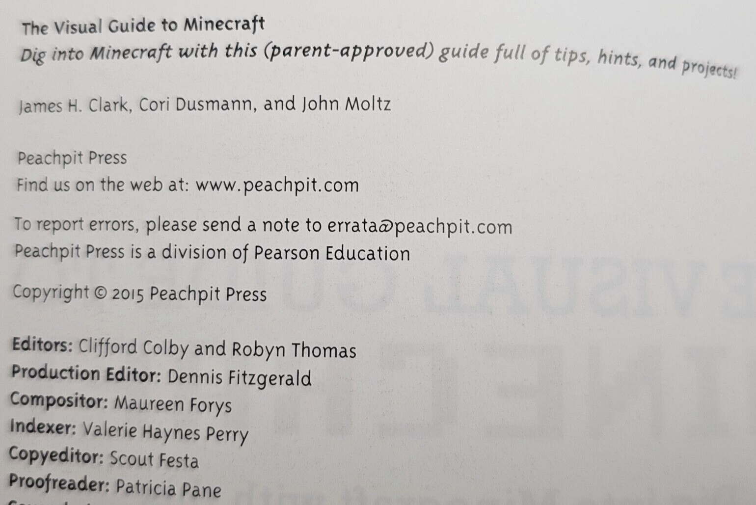 2015 Visual Guide to Minecraft Tips Hints Projects Clark Dunsmann Moltz Book
