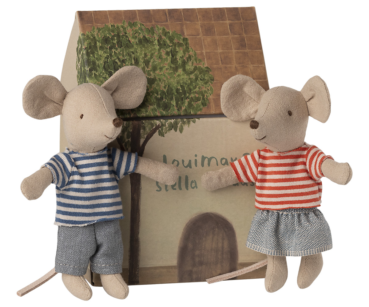 Maileg LouiMax and Stella, Little Brother and Sister Mice
