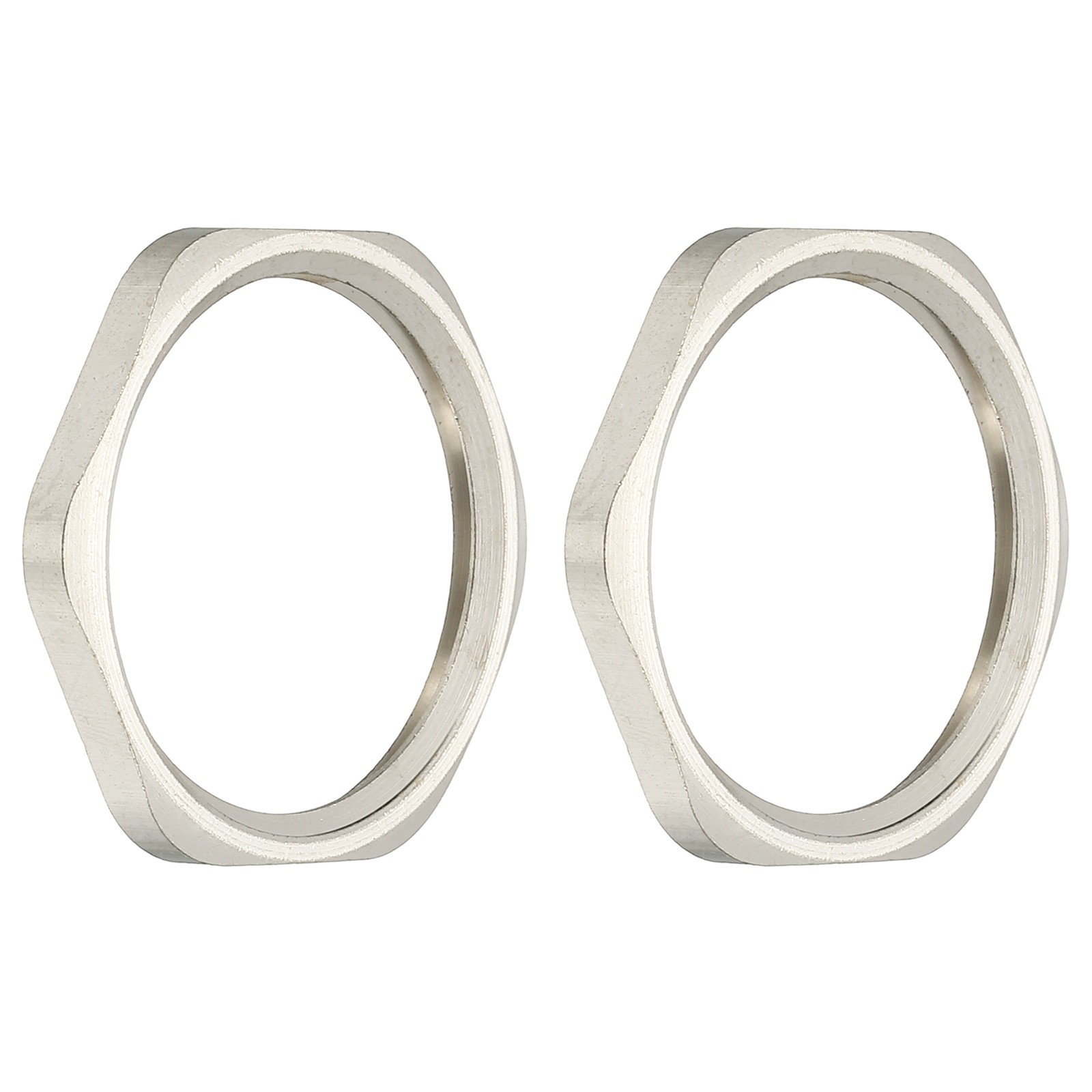 2Pcs BSPP Cast Pipe Fitting Hex Locknut Nickel Plated Copper G1