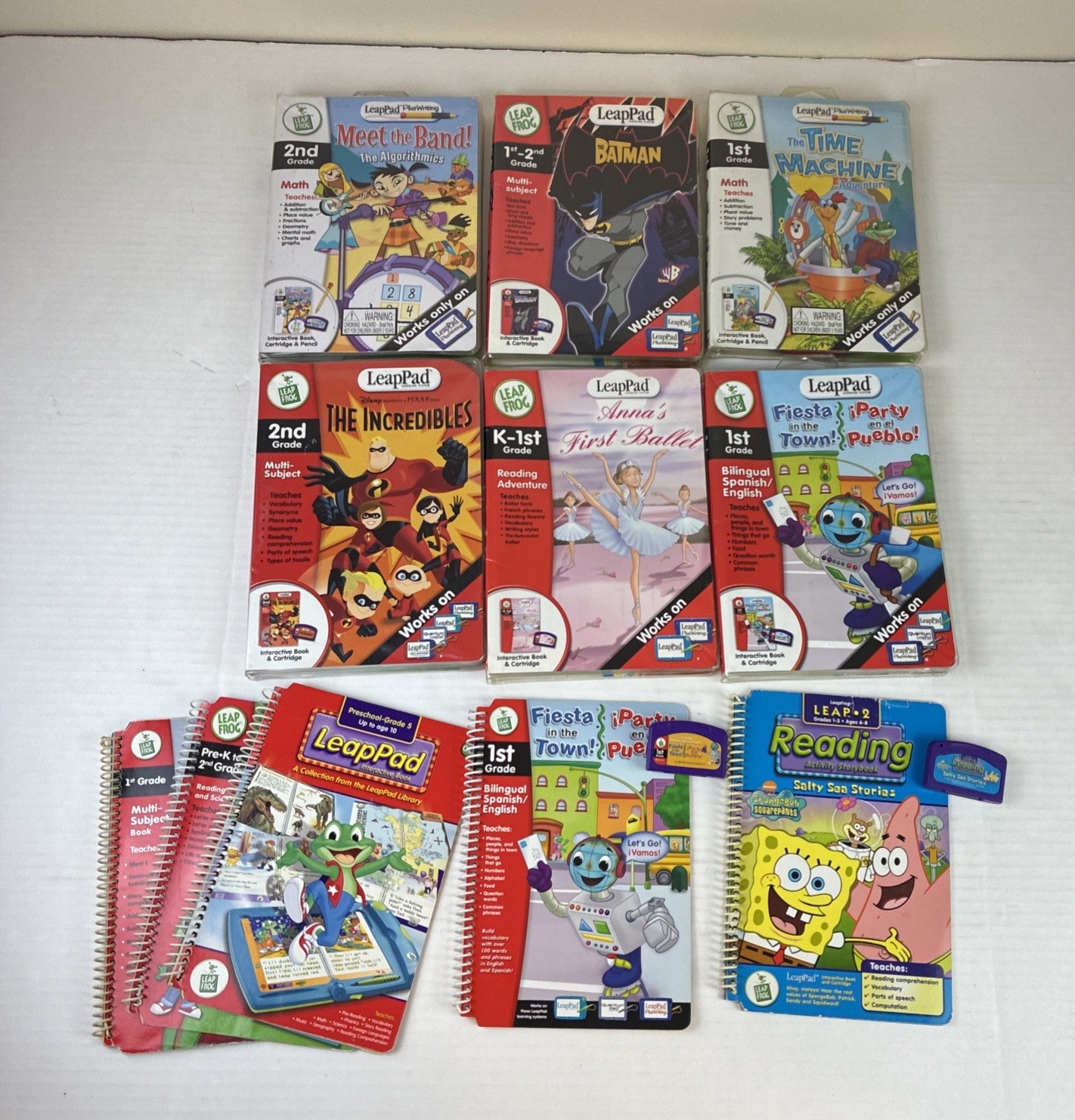LeapFrog Educational Learning 8 Books with Cartridges
