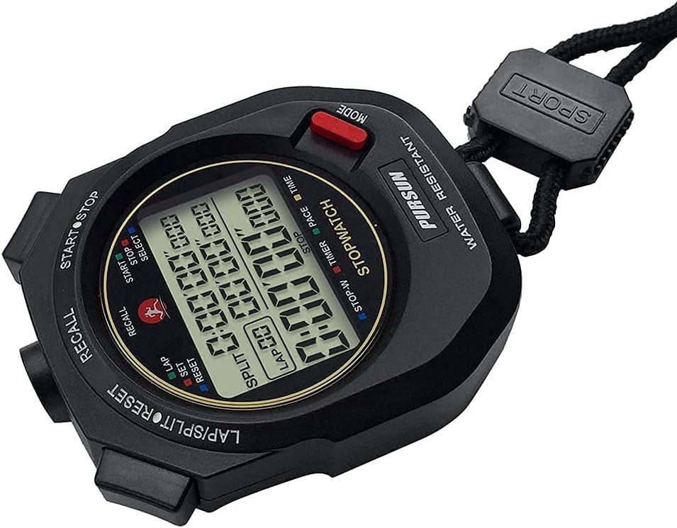 Digital Stopwatch with Fast Lap Record & 100 Lap Memory - Perfect for Training