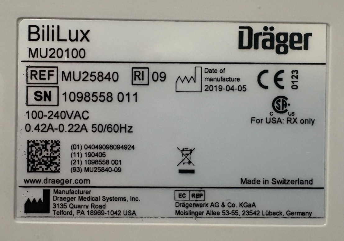 DRAGER BiliLux LED Phototherapy Light System
