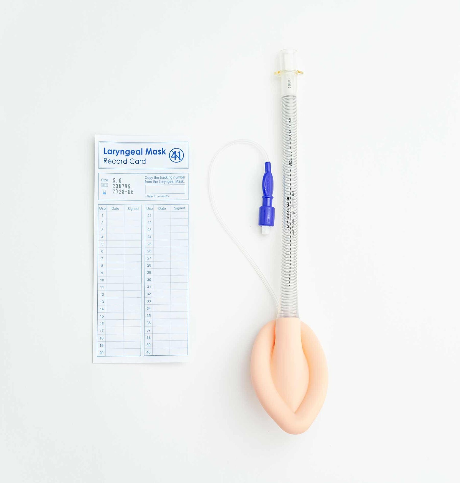 Laryngeal Mask Airway, Flexible Reusable, Adult Set Size 3,4,5. (qty. 1 of each)