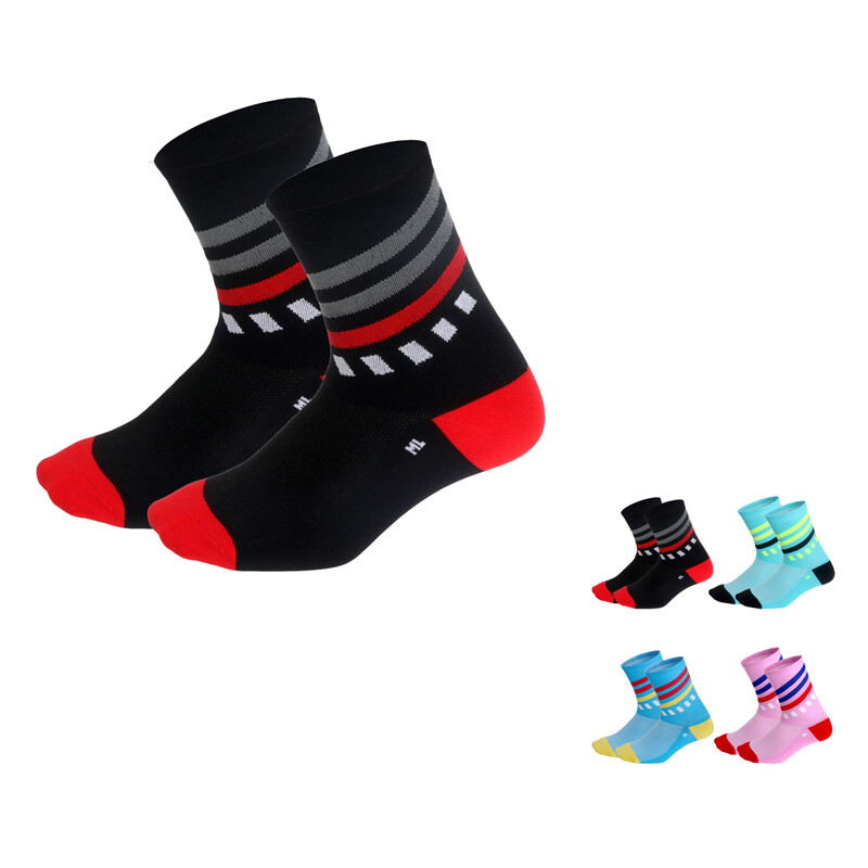 Pro Mens Womens XC Cycling Sports Ankle Socks Riding Socks Bicycle Socks Black