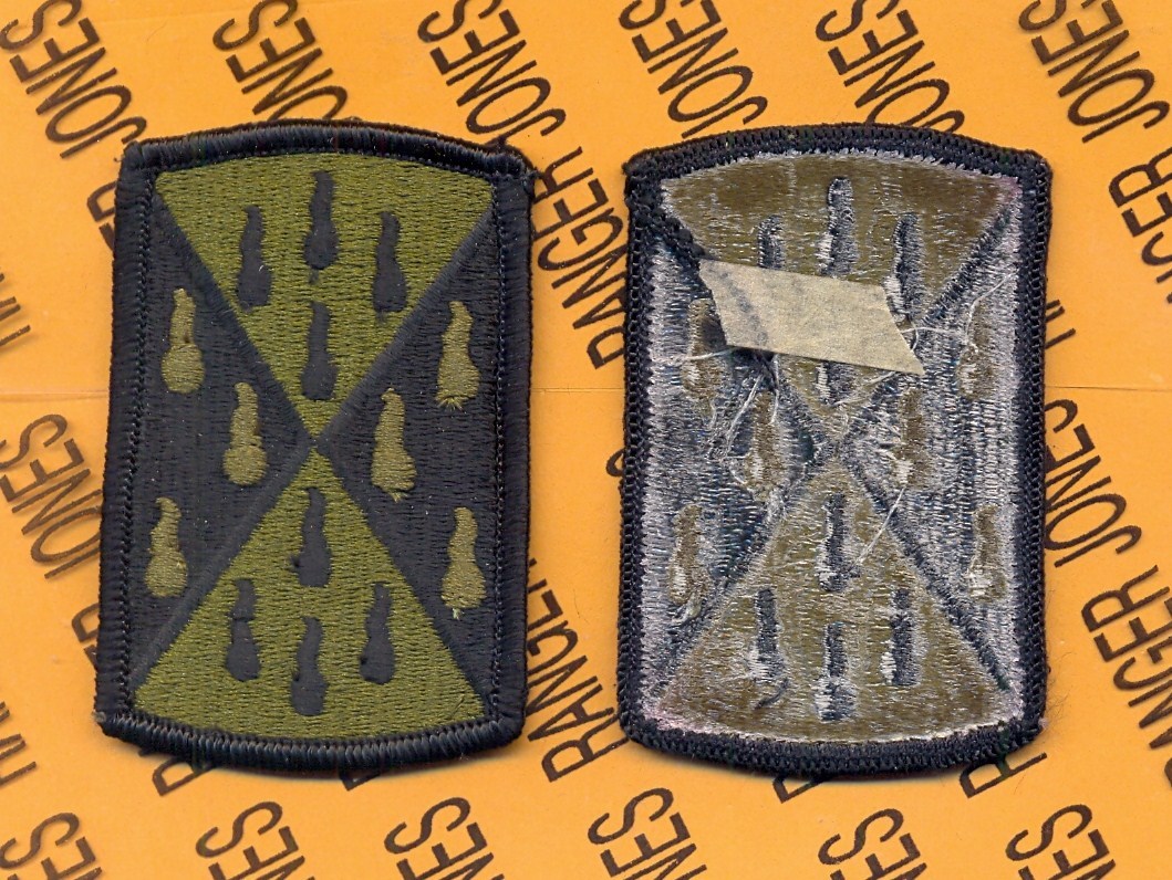 US Army 464th Chemical Brigade NBC CBRNE OD Green & Black shoulder SSI patch