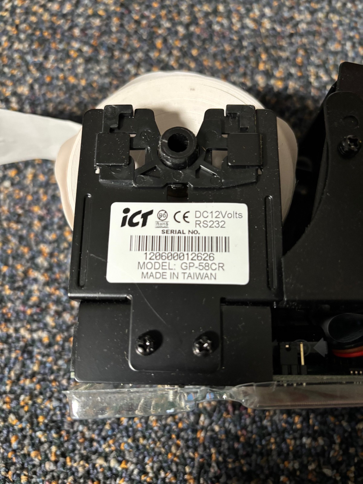 ICT MODEL GP-58CR PRINTER  NOT WORKING !! SELLING FOR PARTS AS-IS !! NO RETURNS