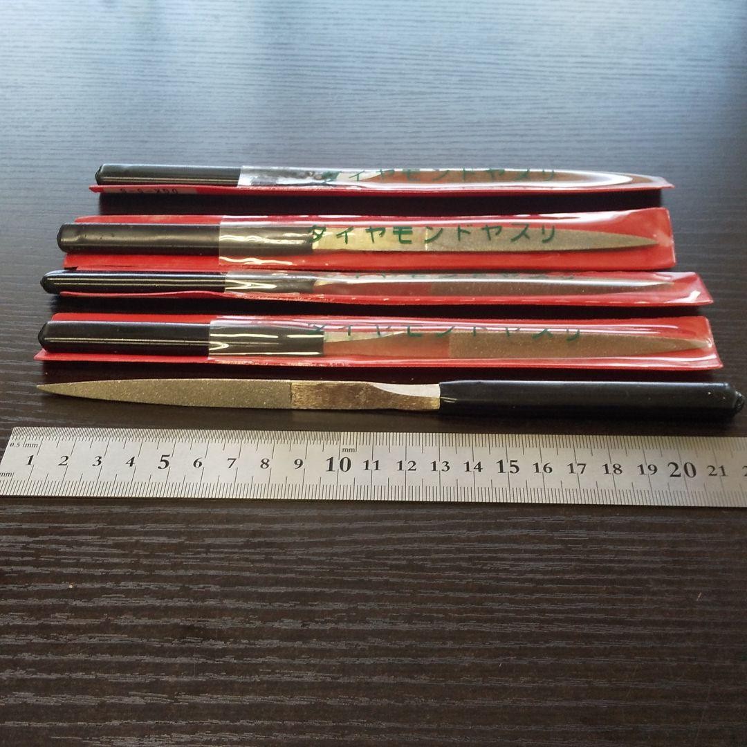 Yanase Electroplated Diamond File Triangle 5 pcs New Used Precision Yari