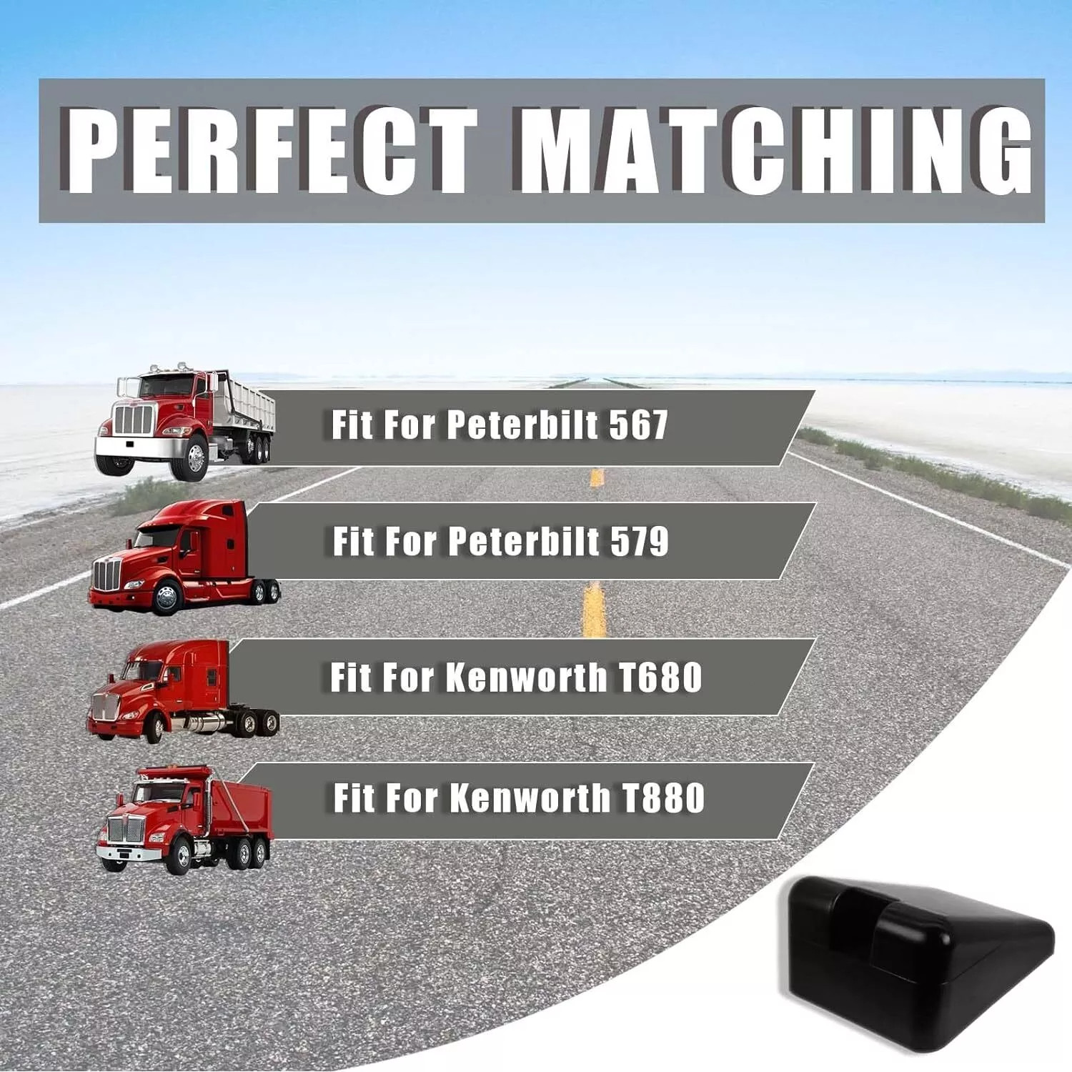 For Peterbilt 567 579 Kenworth T880 T680 Hood Bumper Support L85-6081 2pcs