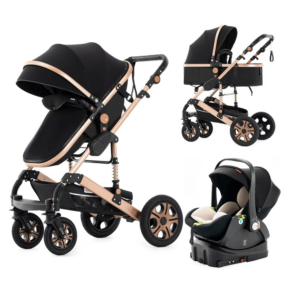 Infant Car Seat Combo Stroller Travel System for Newborn with Isofix Base,Baby C