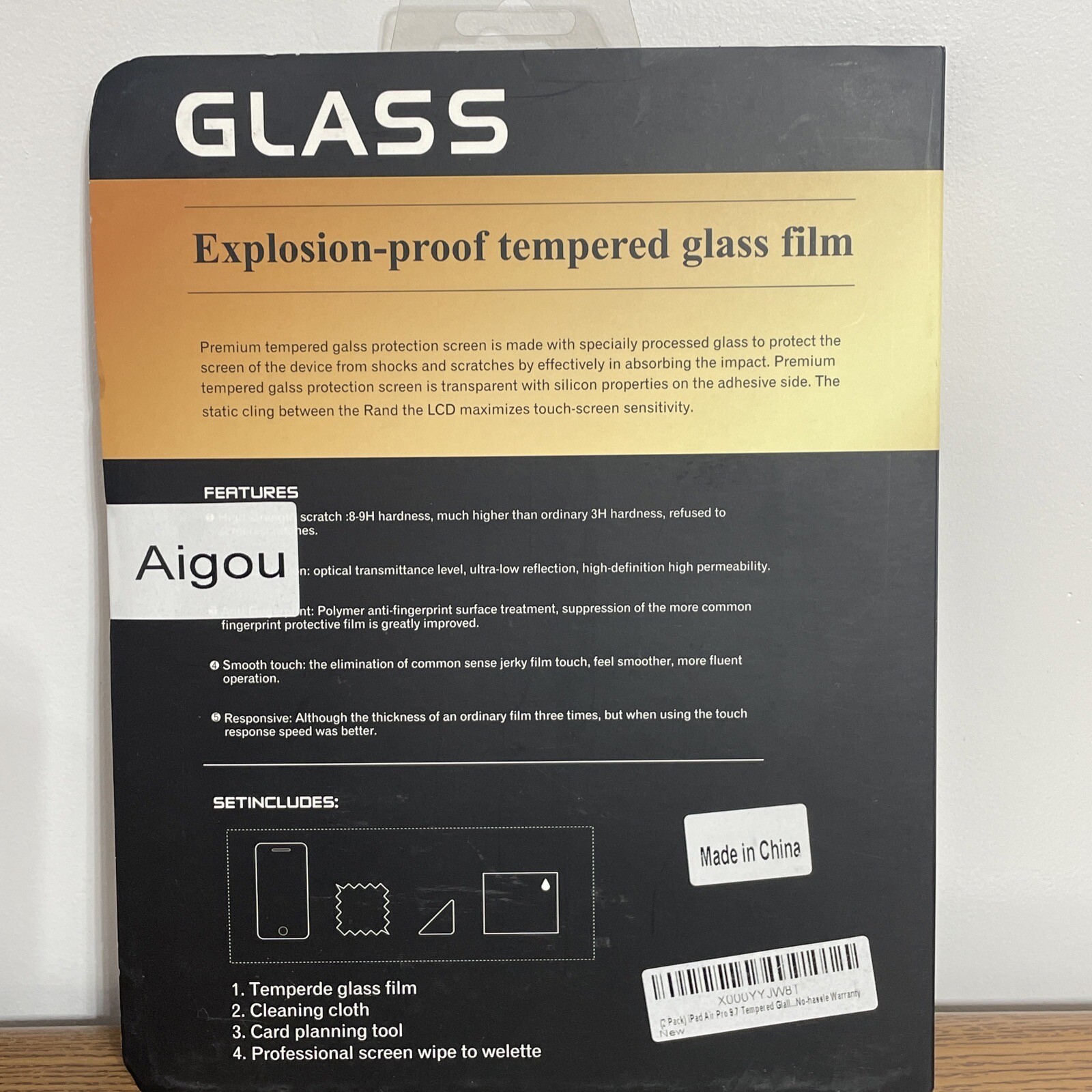 2-Pack Tempered Glass Screen Protector For iPad Air 2 (9.7") / iPad Pro 9.7"