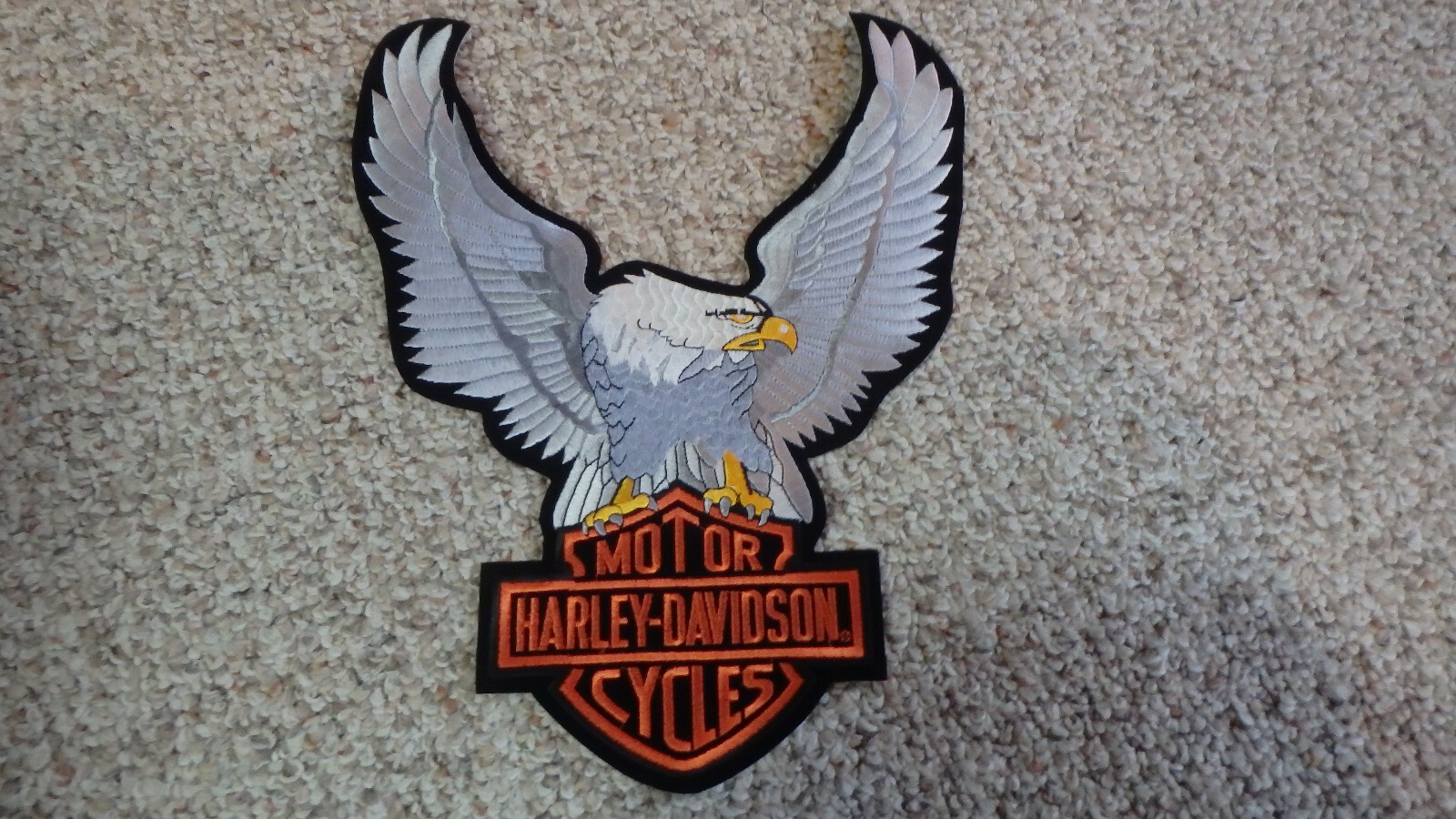 HARLEY DAVIDSON MOTOR CYCLES MOTORCYCLE ROCKER  BACK PATCH ALL ORIGINAL  BX W