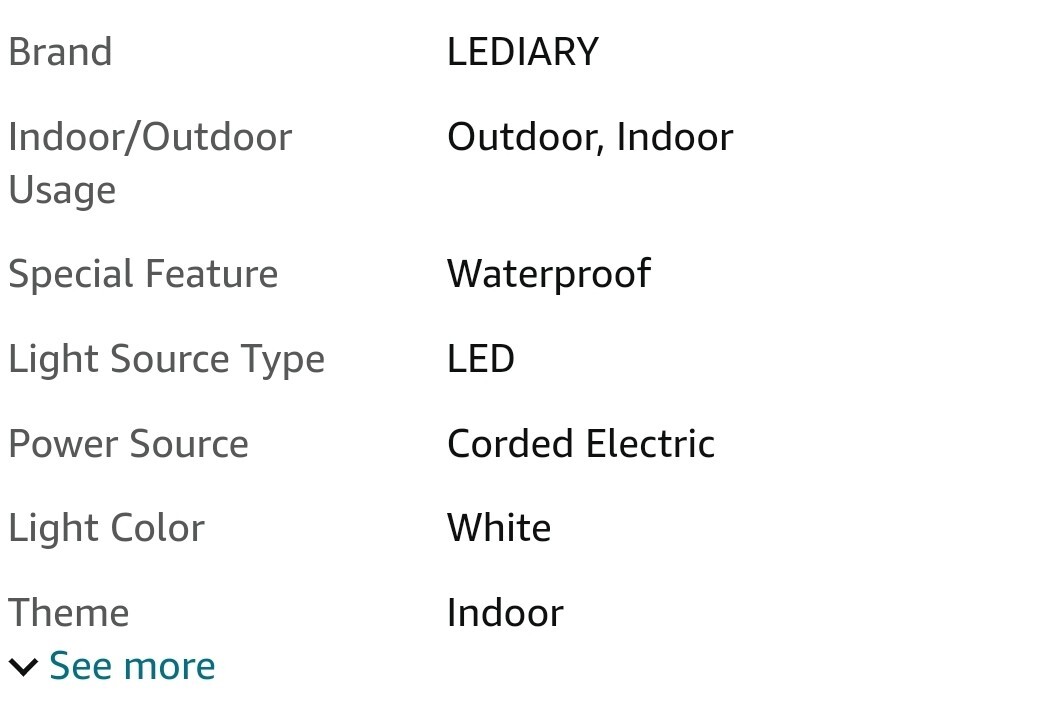 LEDIARY LED STRING WORK LIGHTS 100 FT