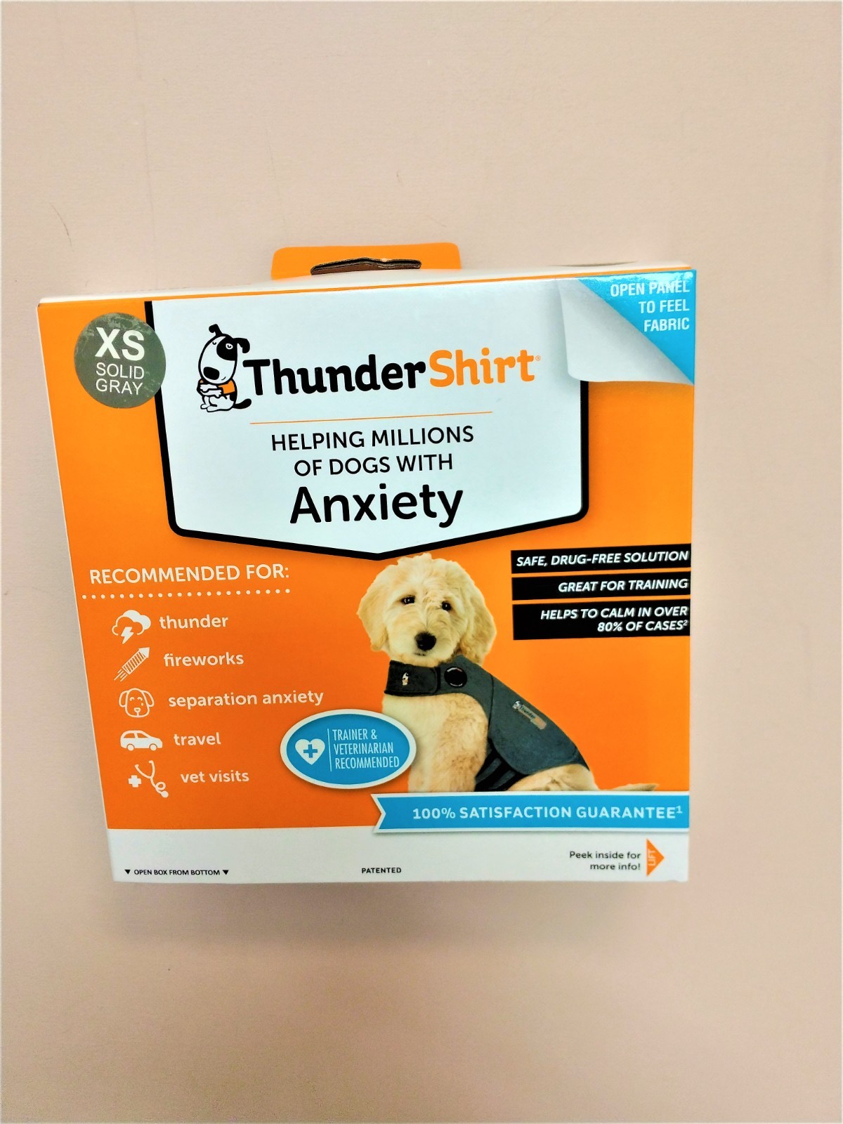 Thundershirt Dog Anxiety Treatment HGXS-T01,  XSM Heather Gray UPC: 854880001141