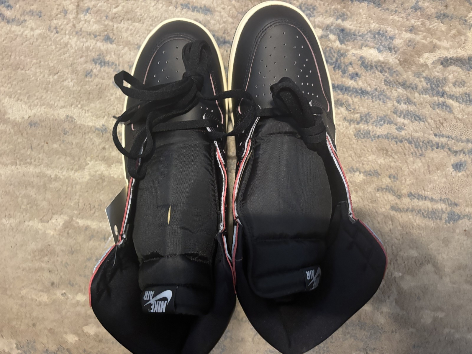 Nike Air Men’s Black High Top Lace-Up Athletic Sneakers US Size 15