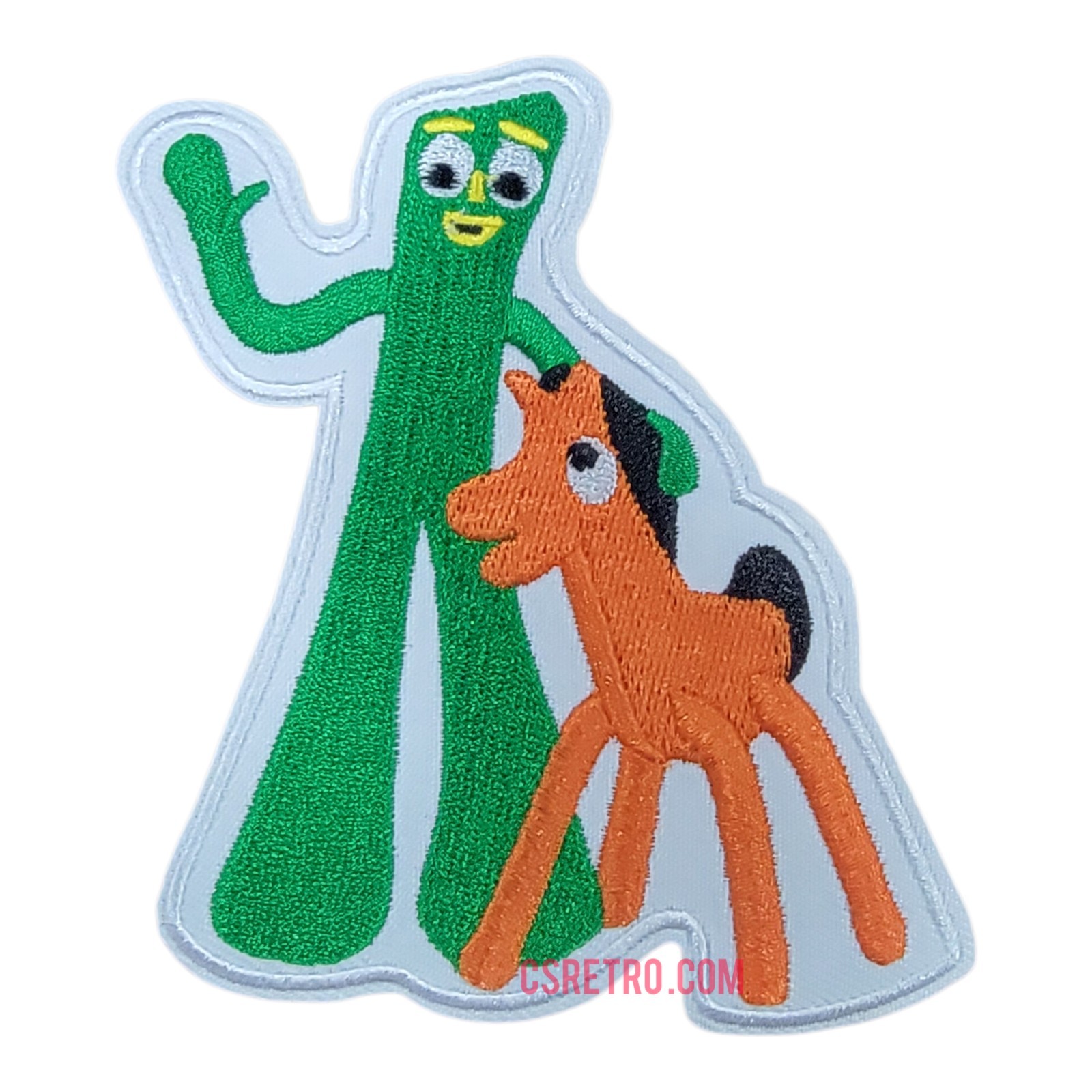 Gumby and Pokey TV Show Retro Vintage Iron on 80s 90s Patch Applique Embroidered