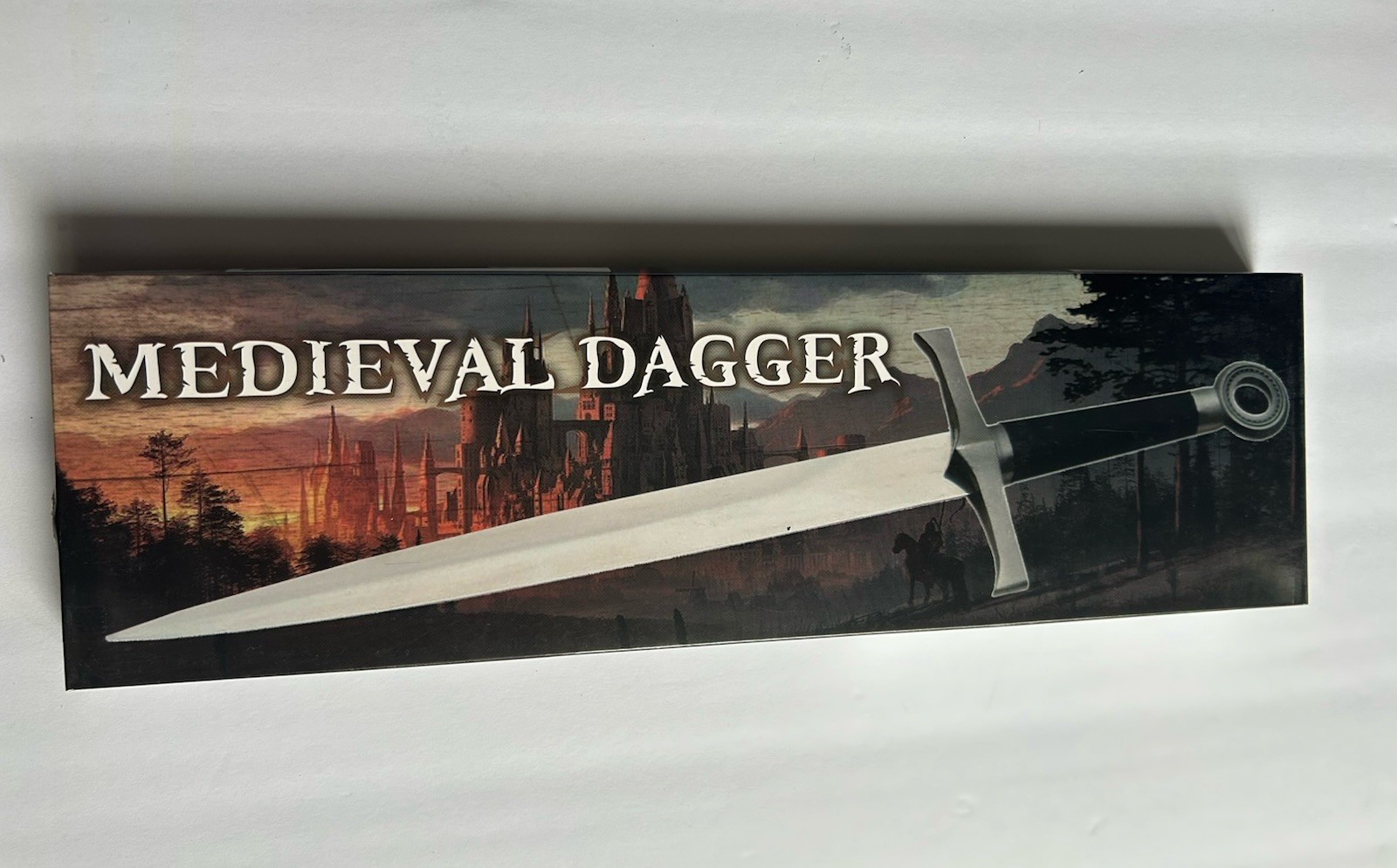 Black Medieval Athame Dagger With Protective Sheath Sword Knife Blade 16”