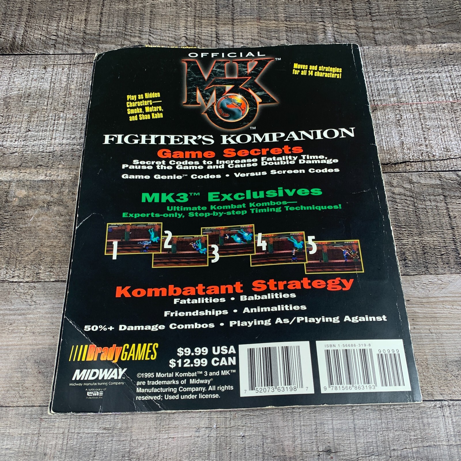Official MK3 Fighters Kompanion Book Magazine