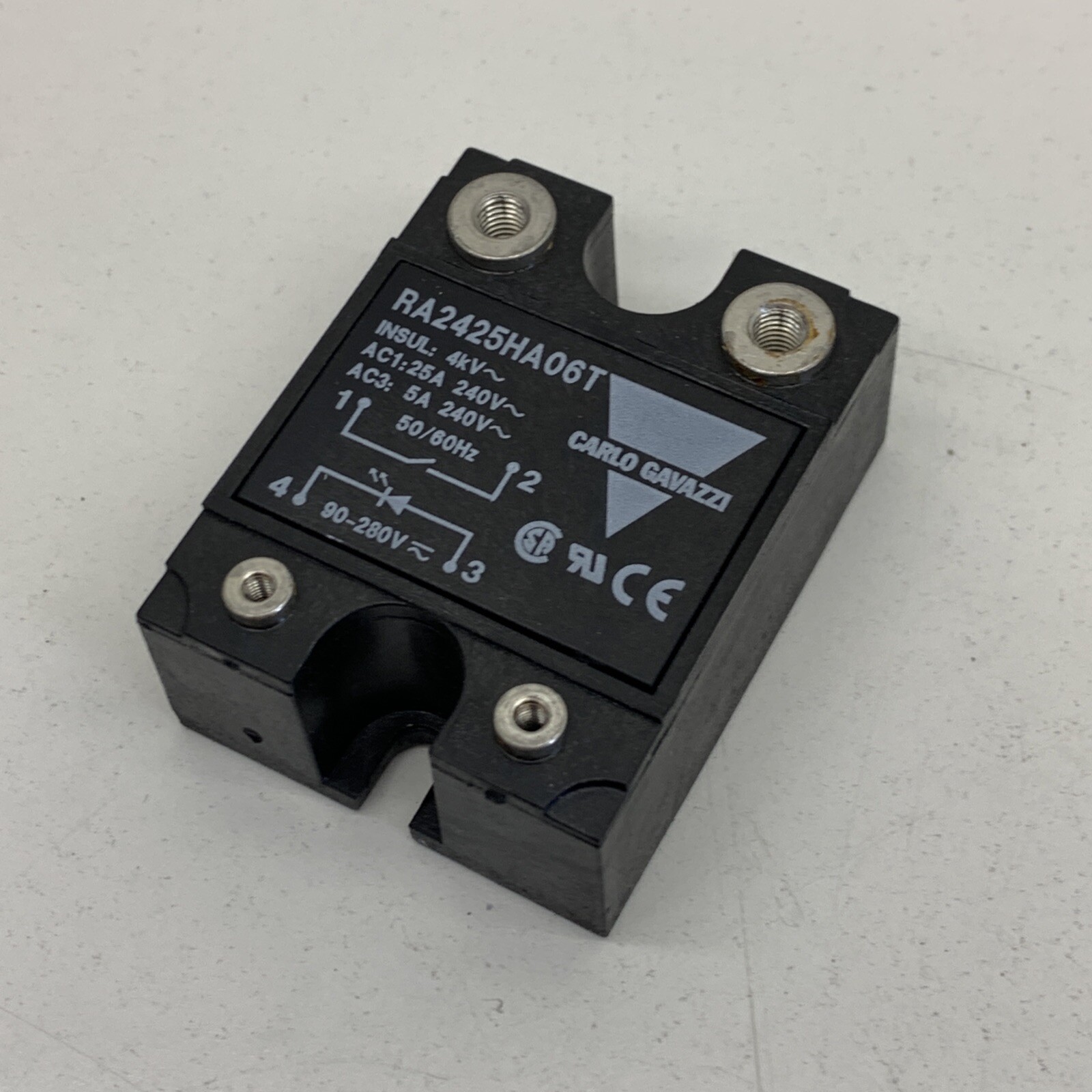 Carlo Gavazzi RA2425HA06T Solid State Relay *Missing Contact Screws*