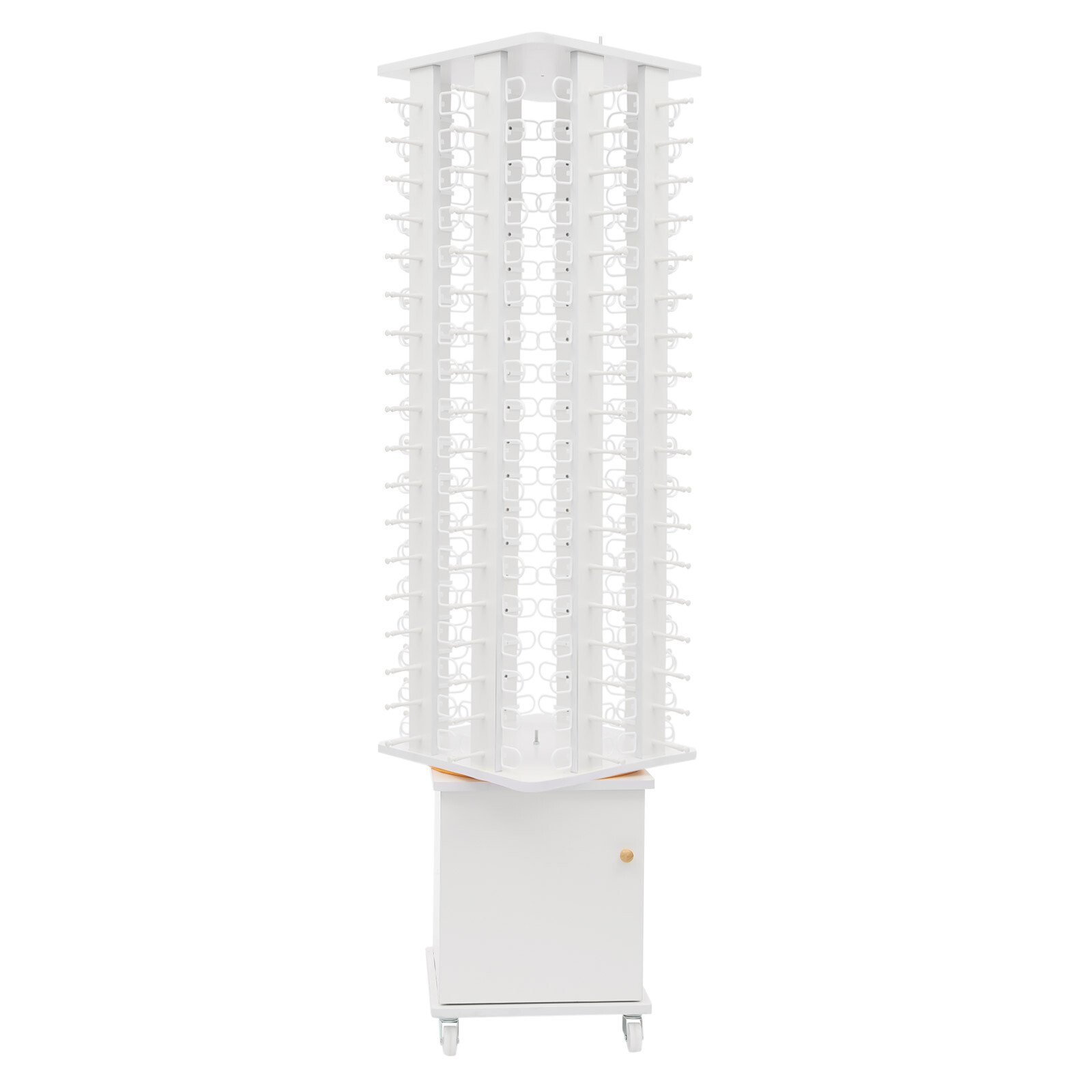Glasses Storage Display Stand, Floor-standing Sunglasses Organizer With Wheels
