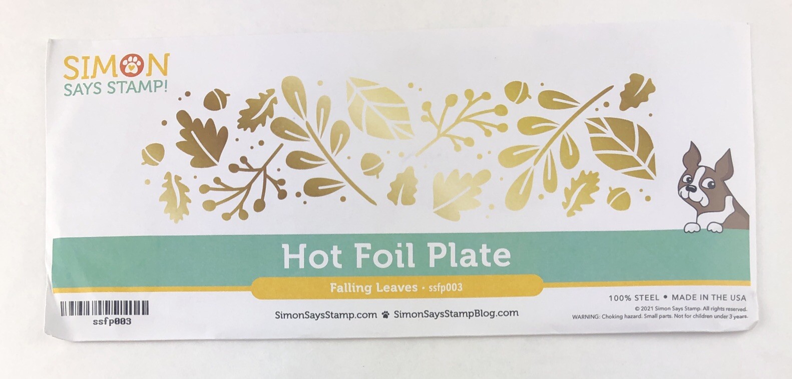 Simon Says Stamp Hot Foil Plate FALLING LEAVES New ssfp003