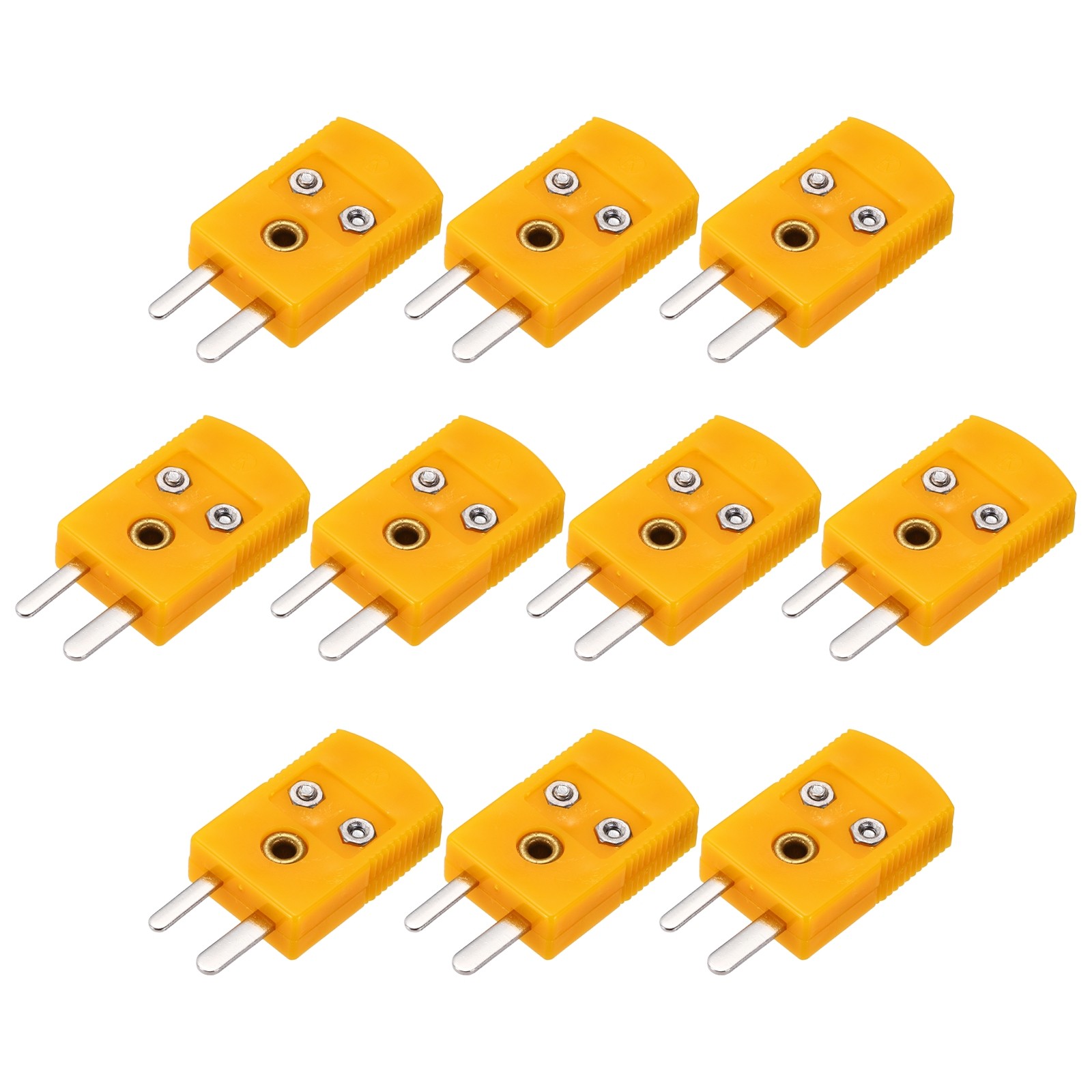 10pcs K Type Thermocouple Wire Connectors Male Plug Adapter Temperature 120°C