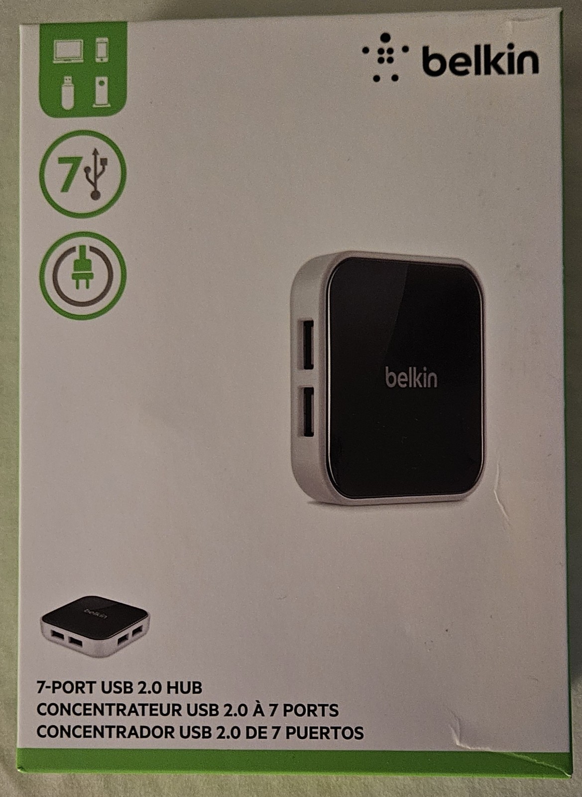 Belkin International Inc F4U020Tt Usb 2.0 4-Port Hub Unsealed Unused New