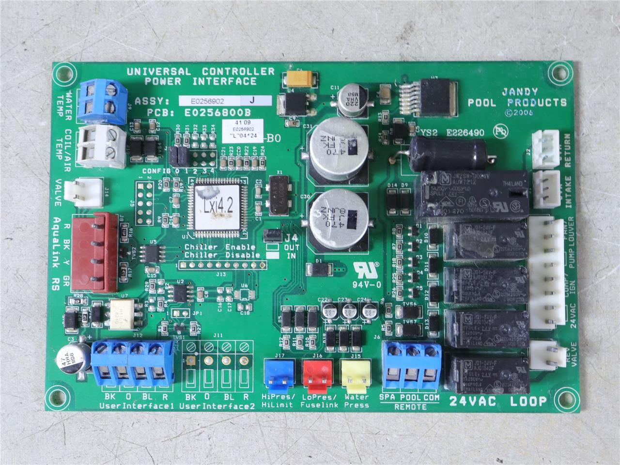 JANDY E0256902 J Universal Pool/Spa Controller Power Interface E0256800B Lxi4.2