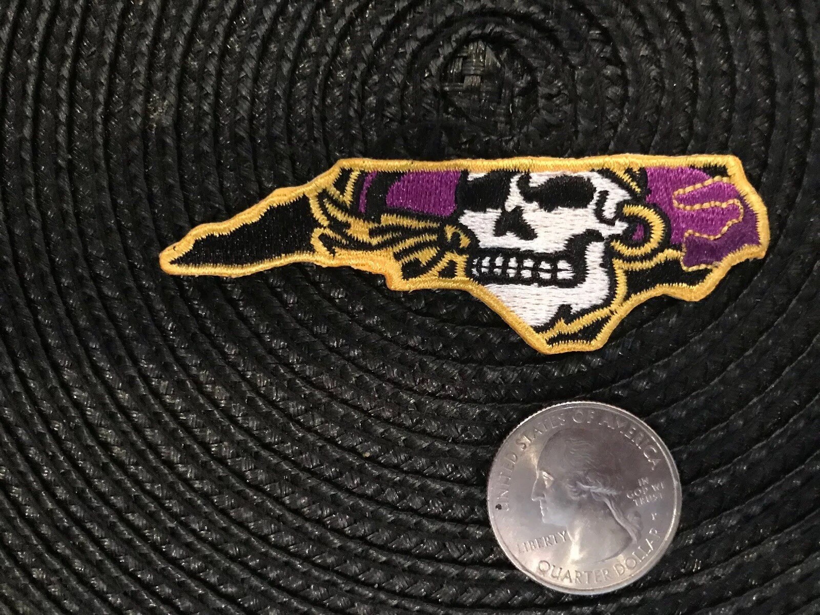 ECU East Carolina Pirates Vintage Embroidered Iron On Patch AWESOME  3" x 1